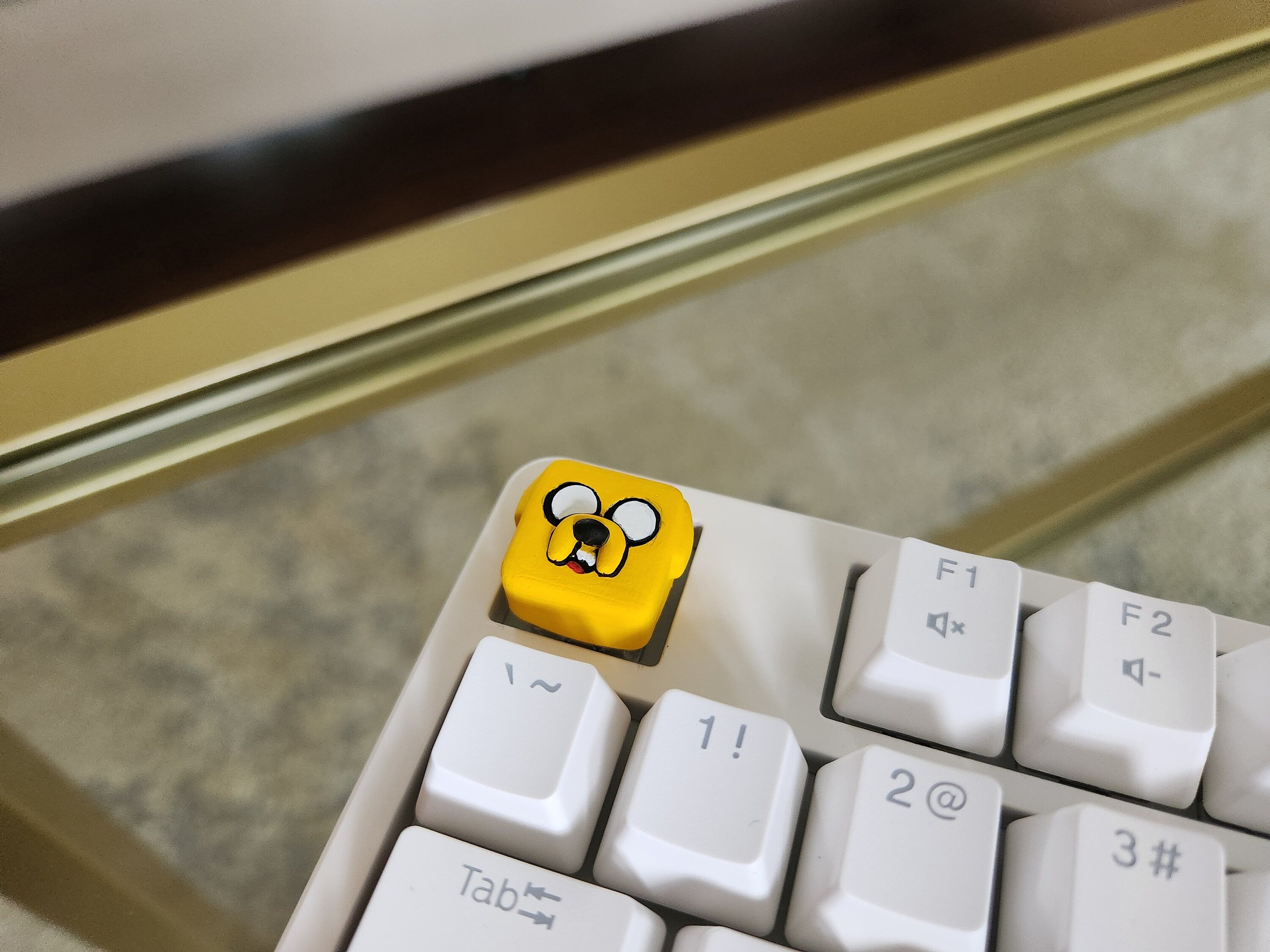 Hand-Painted Adventure Time Jake Artisan Keycap for mechanical keyboard