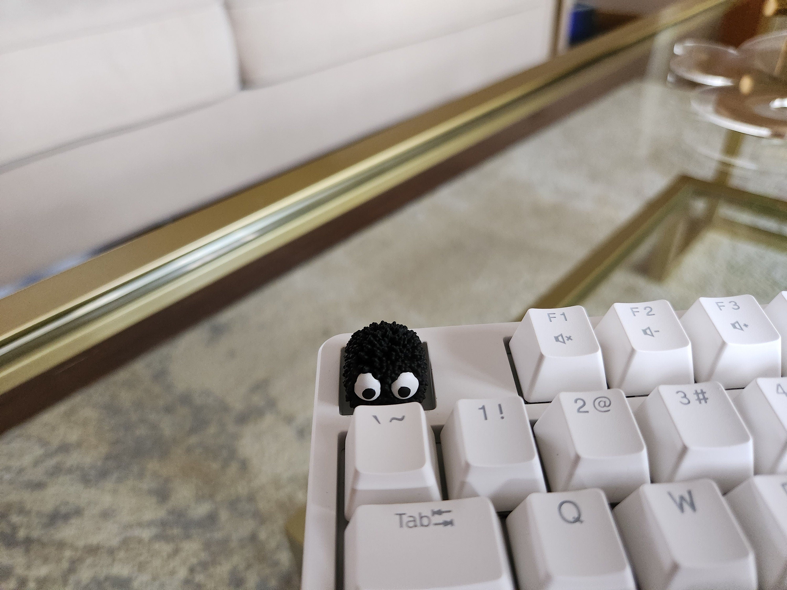 Hand-Painted Soot Sprite Artisan Keycap for mechanical keyboard
