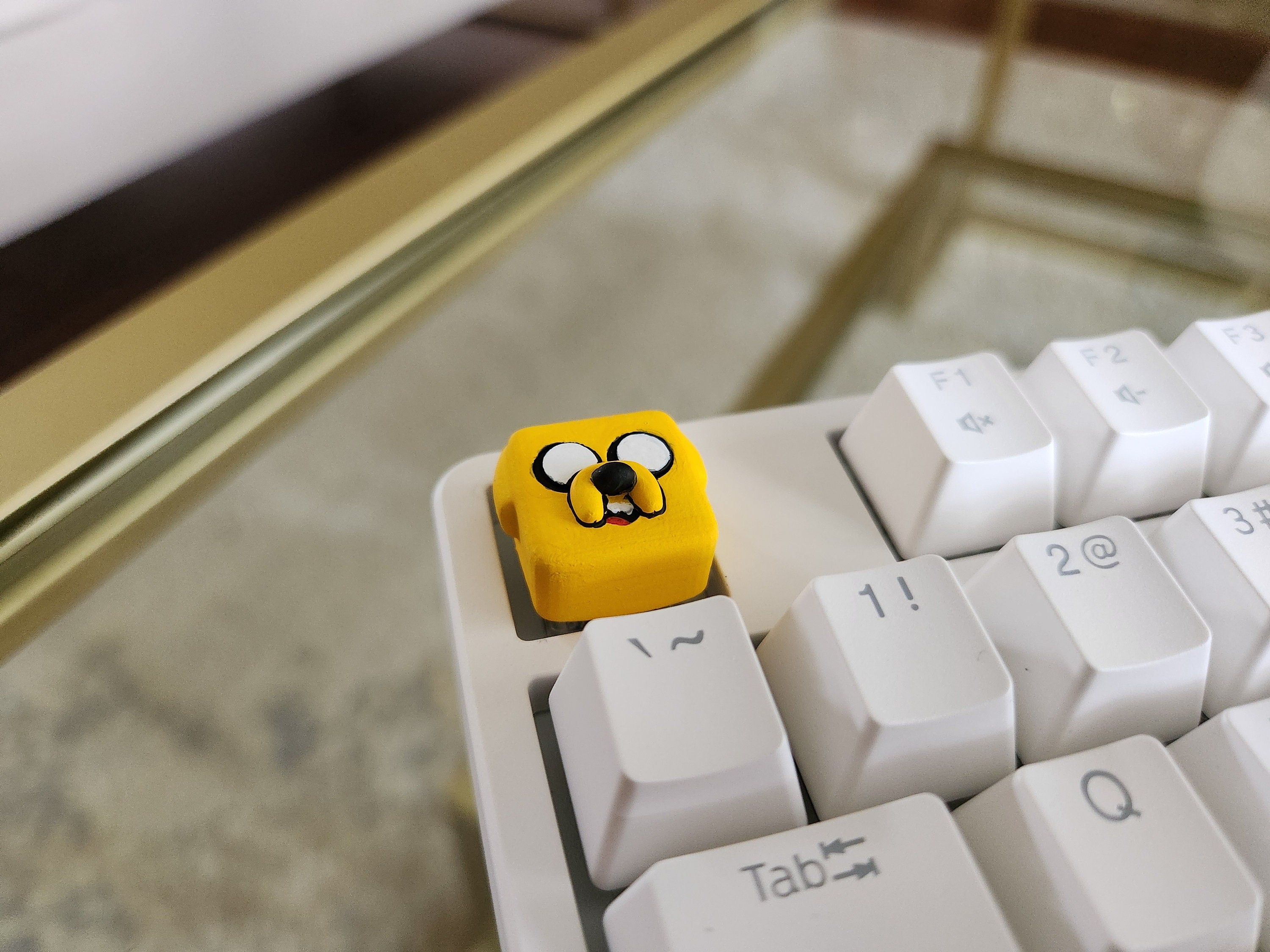 Hand-Painted Adventure Time Jake Artisan Keycap for mechanical keyboard