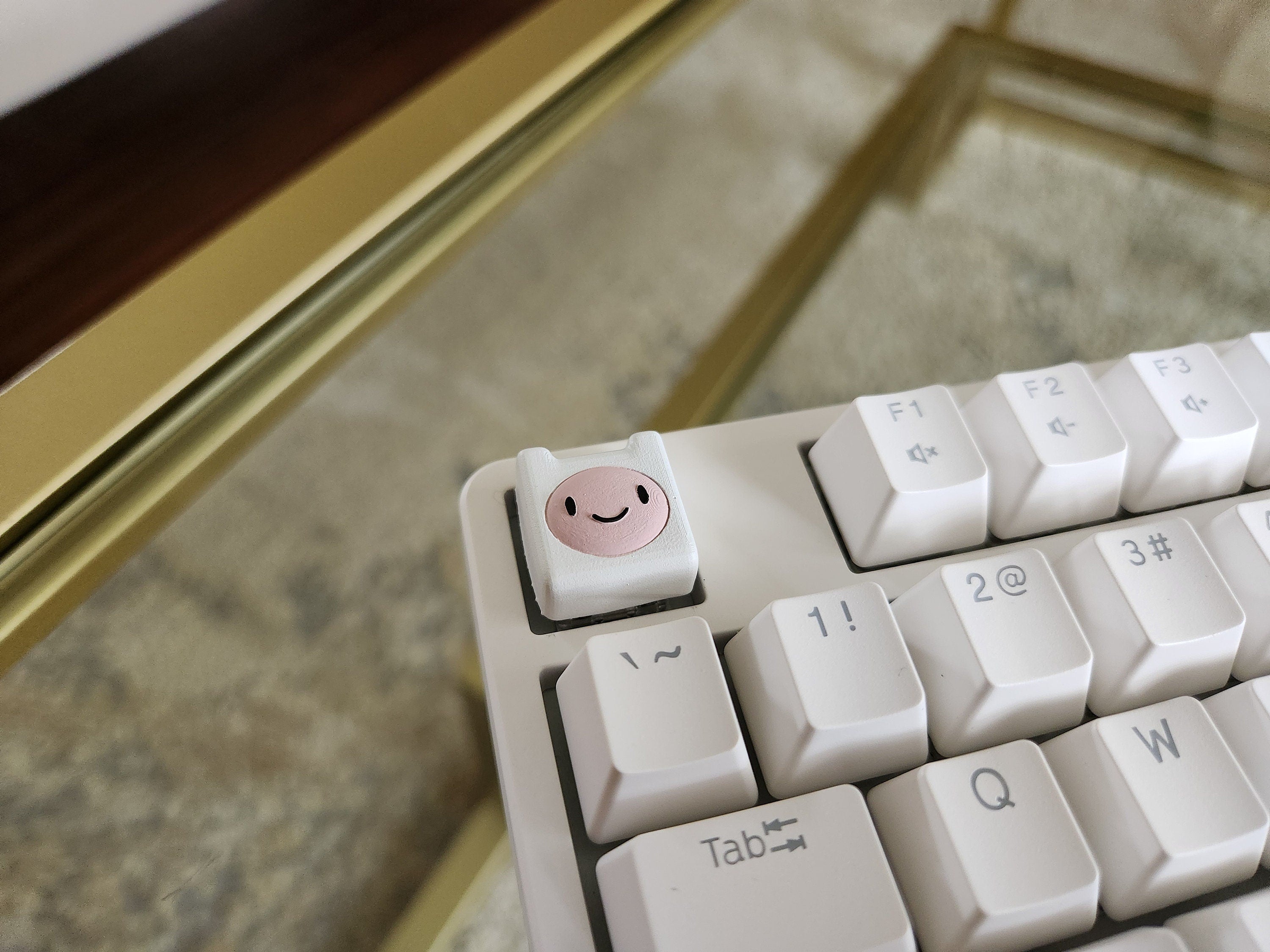 Hand-Painted Adventure Time Finn Artisan Keycap for mechanical keyboard