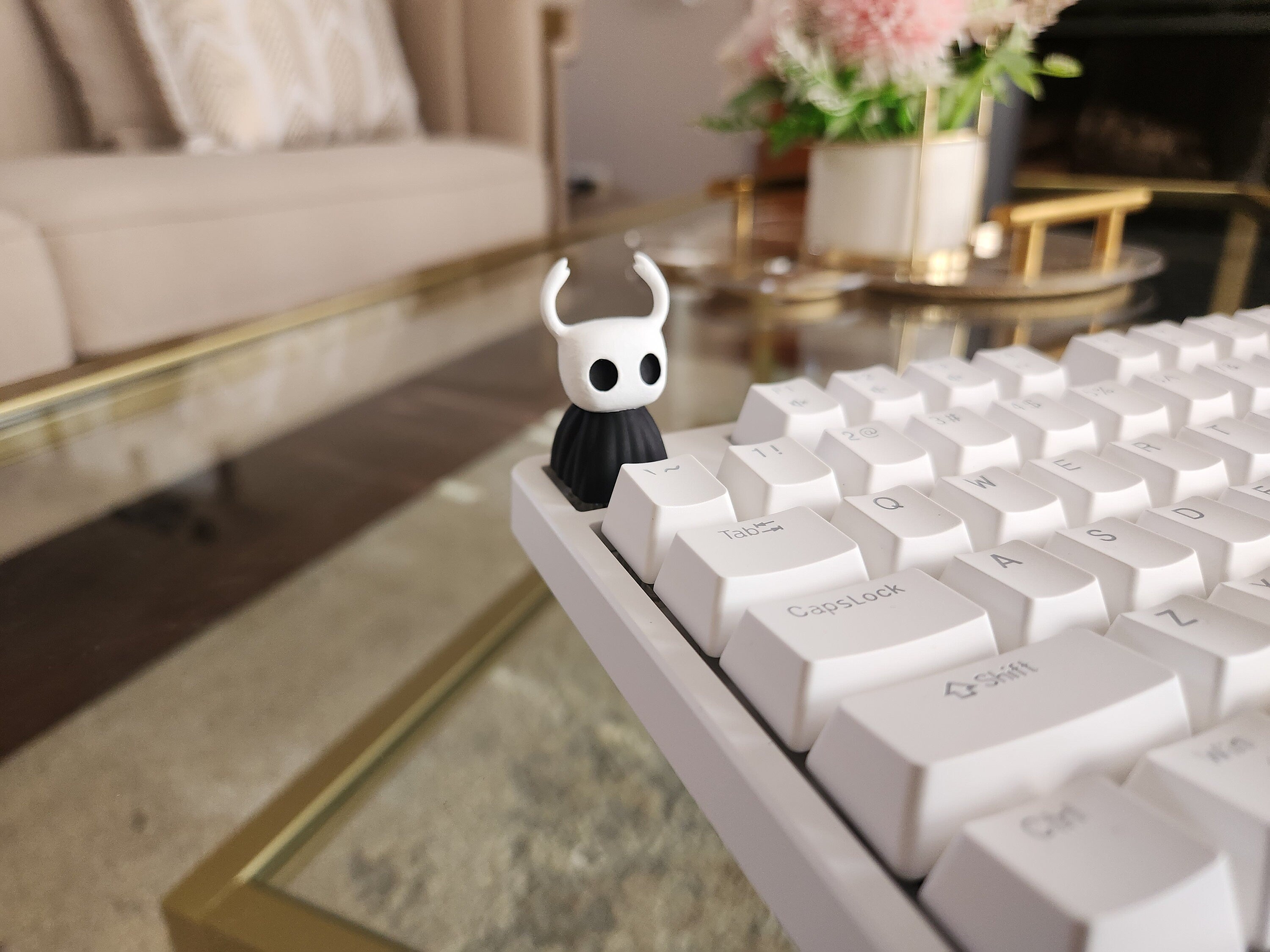 Hand-painted Hollow Knight-inspired artisan keycap
