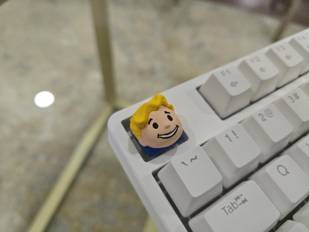 Hand-Painted Vault Boy Artisan Keycap for mechanical keyboard