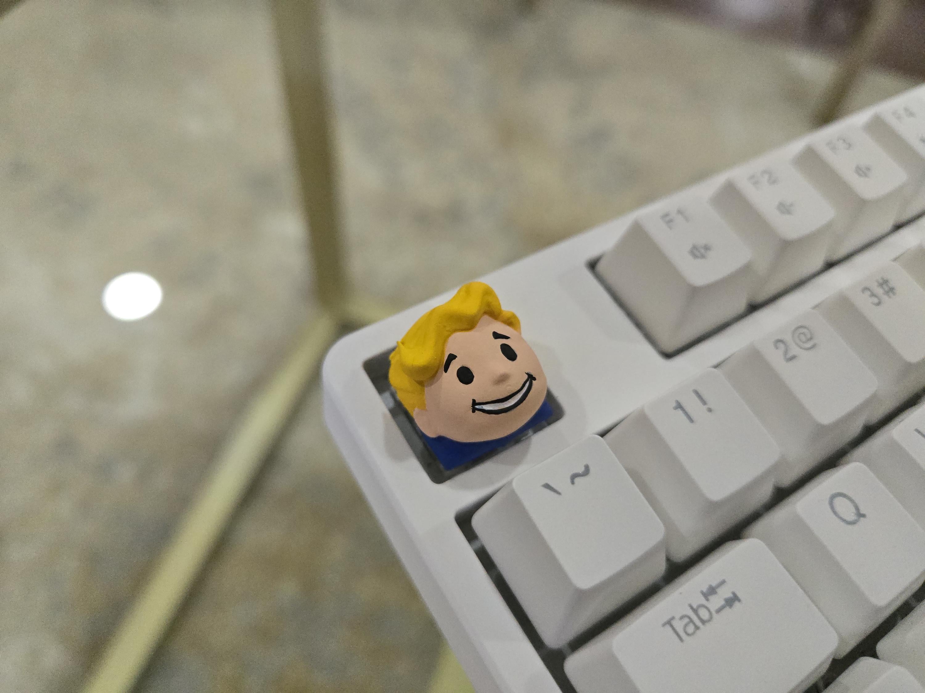 Hand-Painted Vault Boy Artisan Keycap for mechanical keyboard