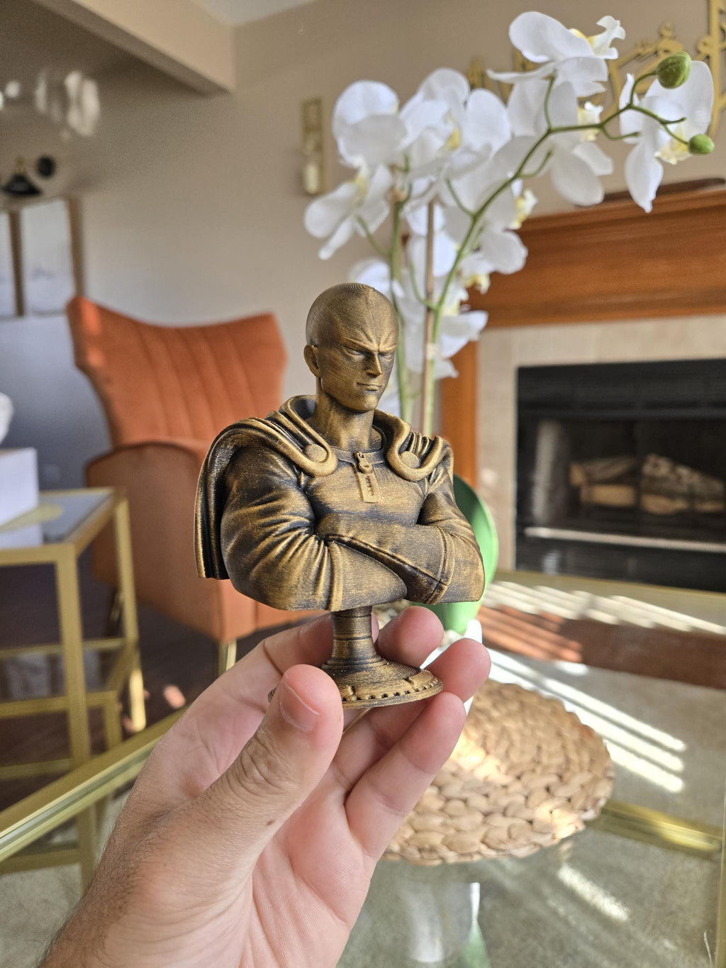 Hand-painted one punch anime bust – 5 inches tall collectible display figure