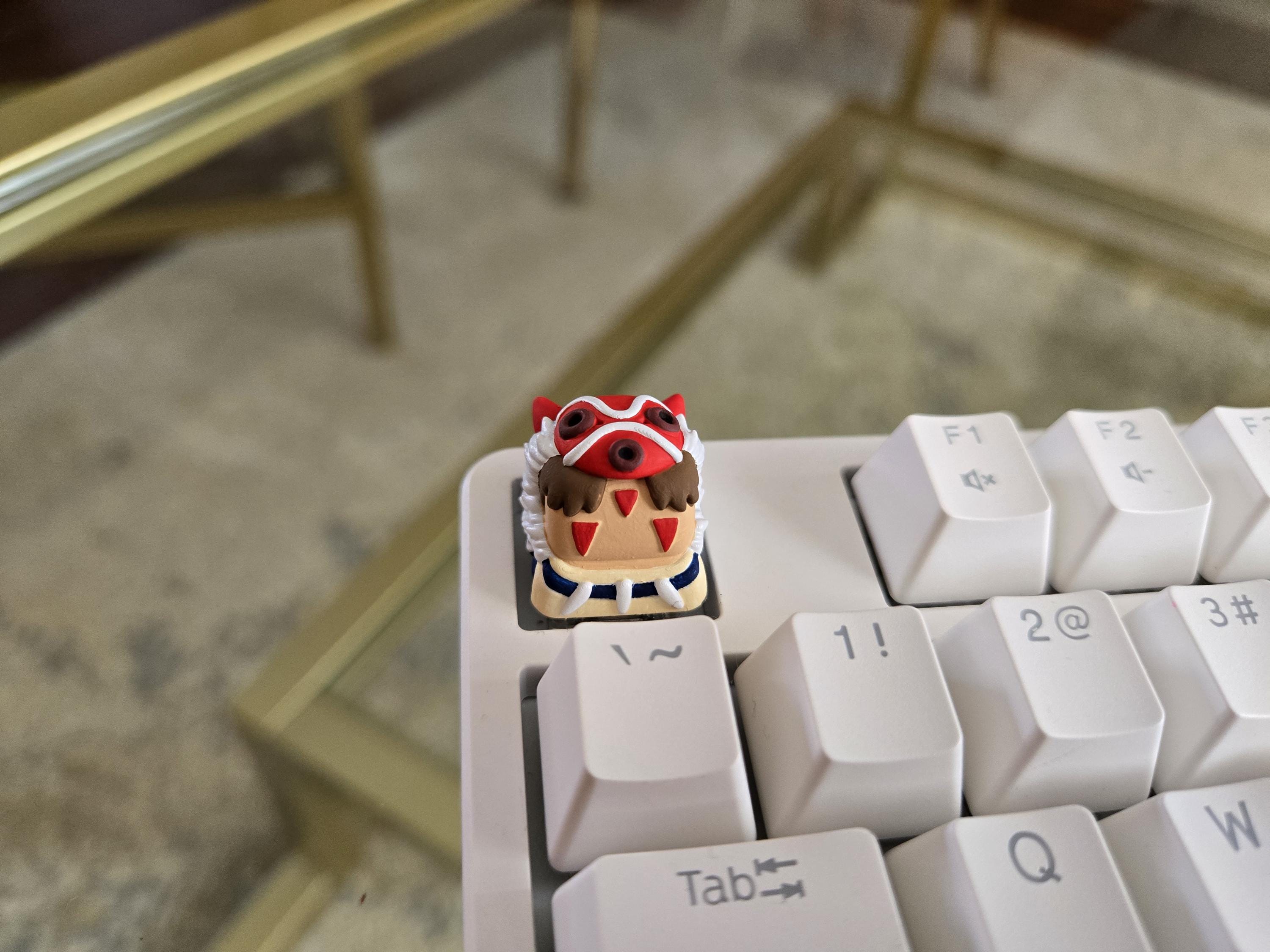 Hand-Painted Princess Mononoke Fanart Artisan Keycap for mechanical keyboard