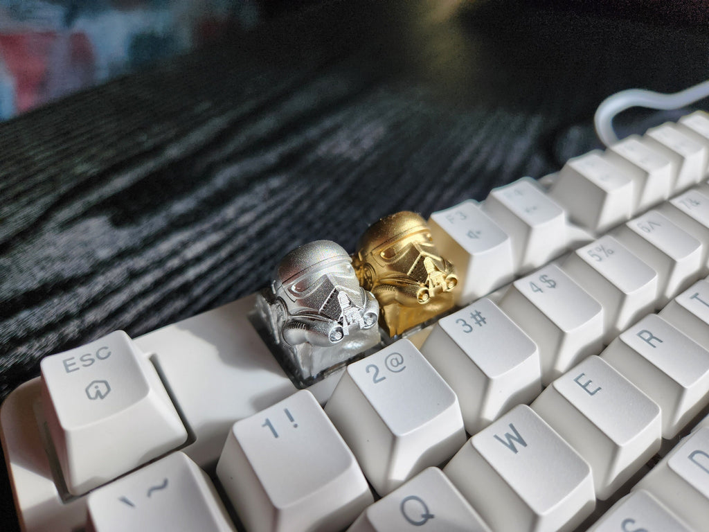 Hand-Painted Trooper Metallic Artisan Keycap for mechanical keyboard