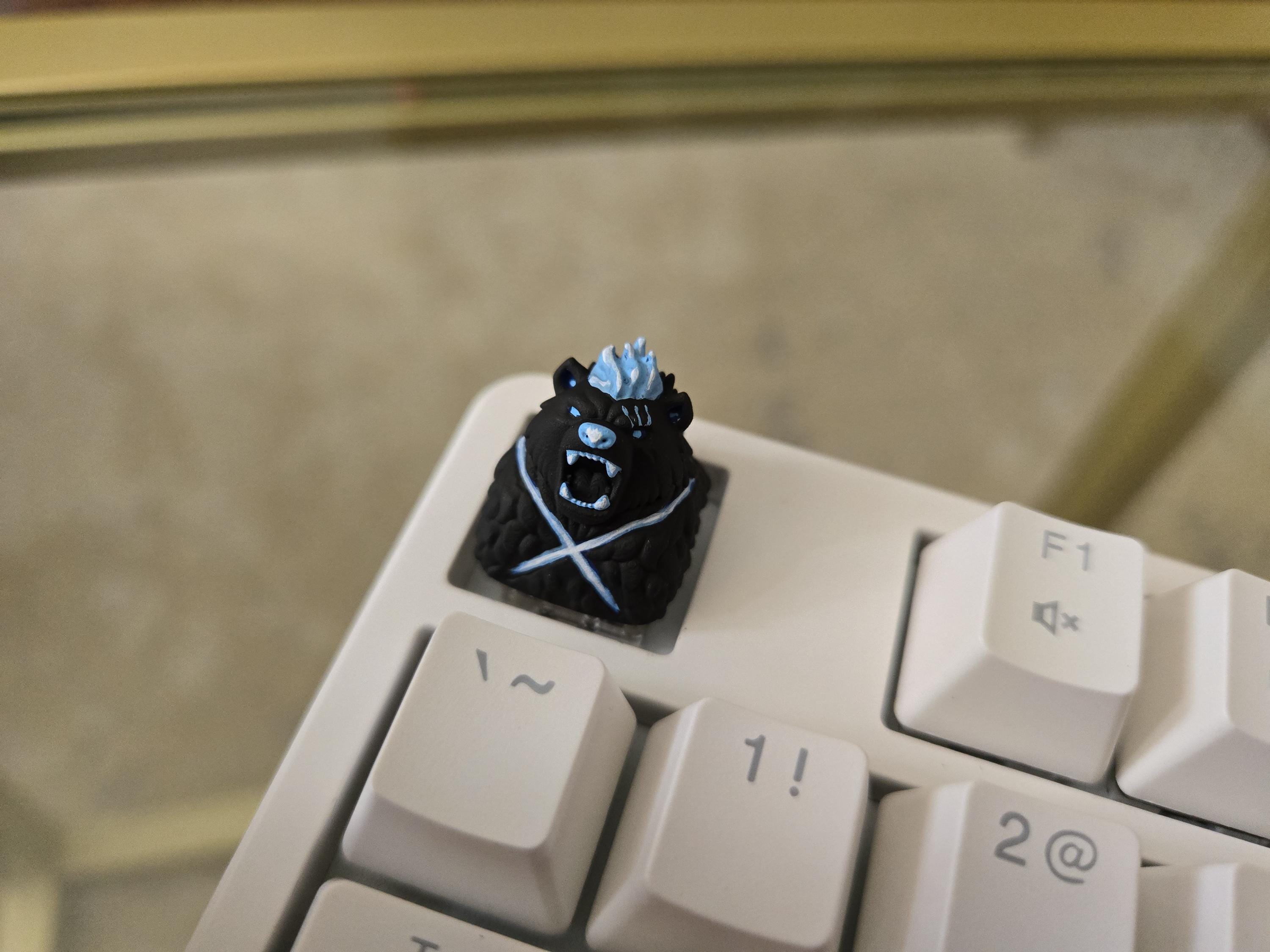 Hand-painted Shadow Tank artisan keycap for Cherry MX keyboard
