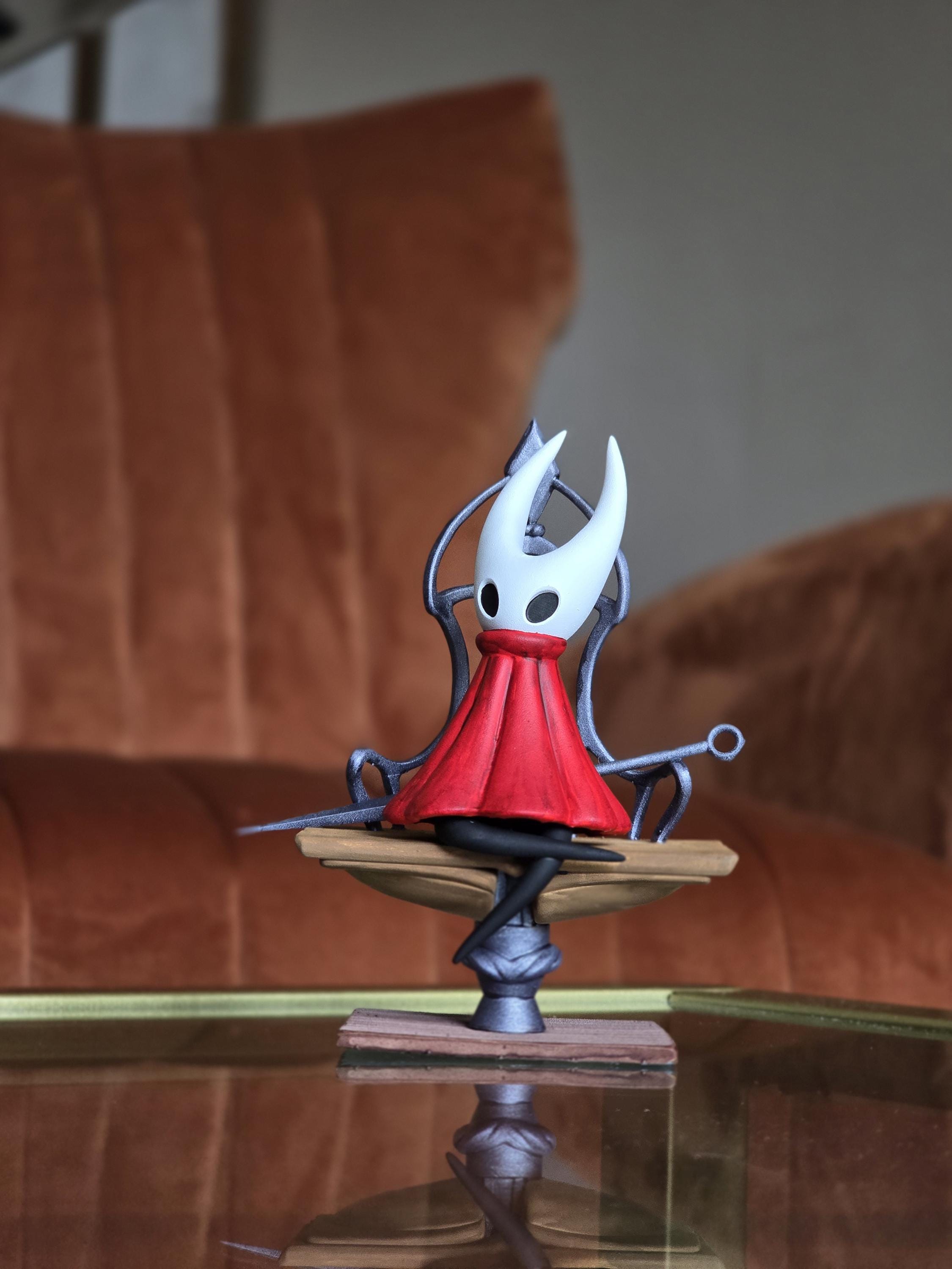 Hand-painted hollow knight silksong hornet on bench figure – 4.5 inches tall collectible display figure