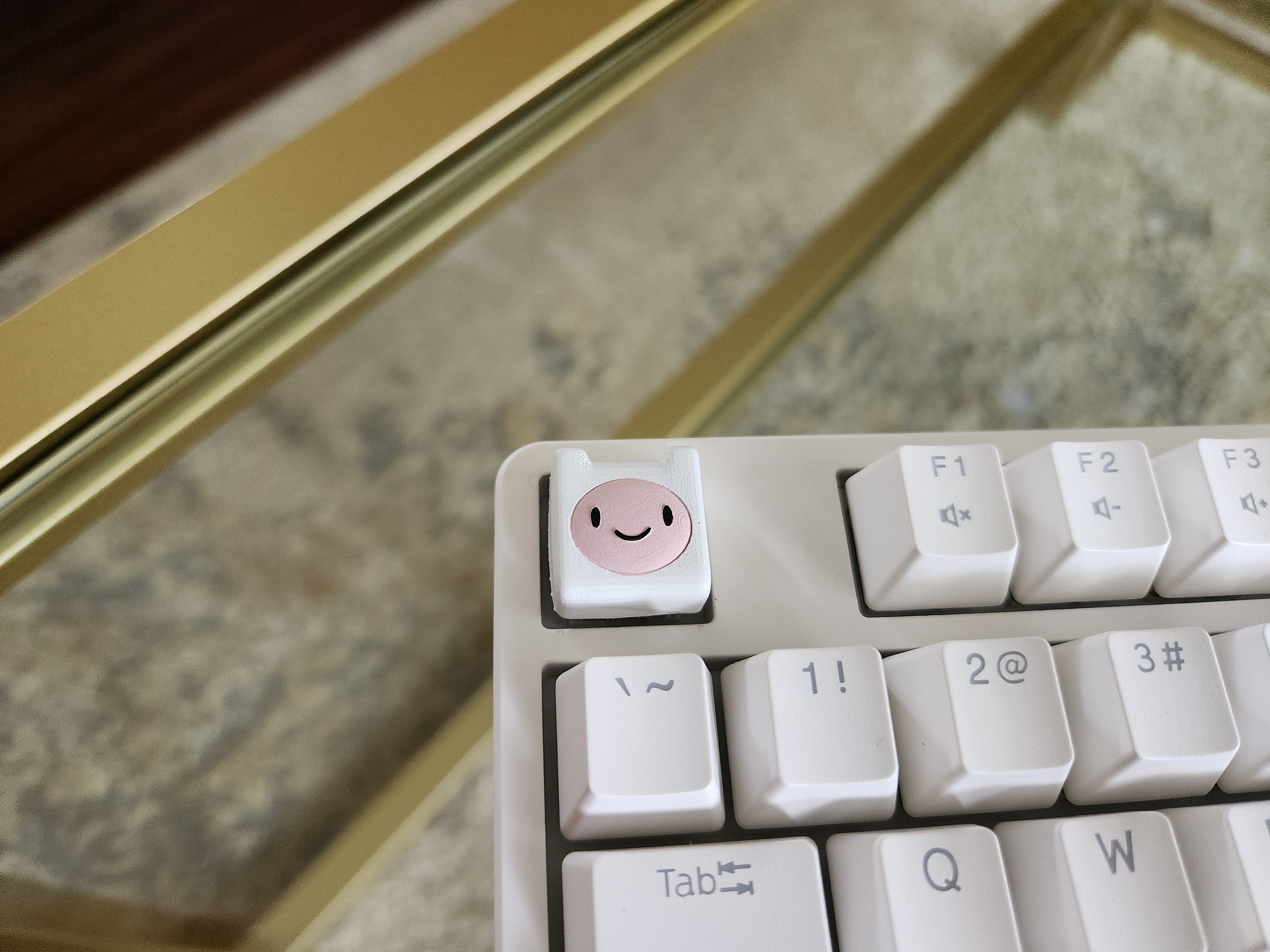 Hand-Painted Adventure Time Finn Artisan Keycap for mechanical keyboard