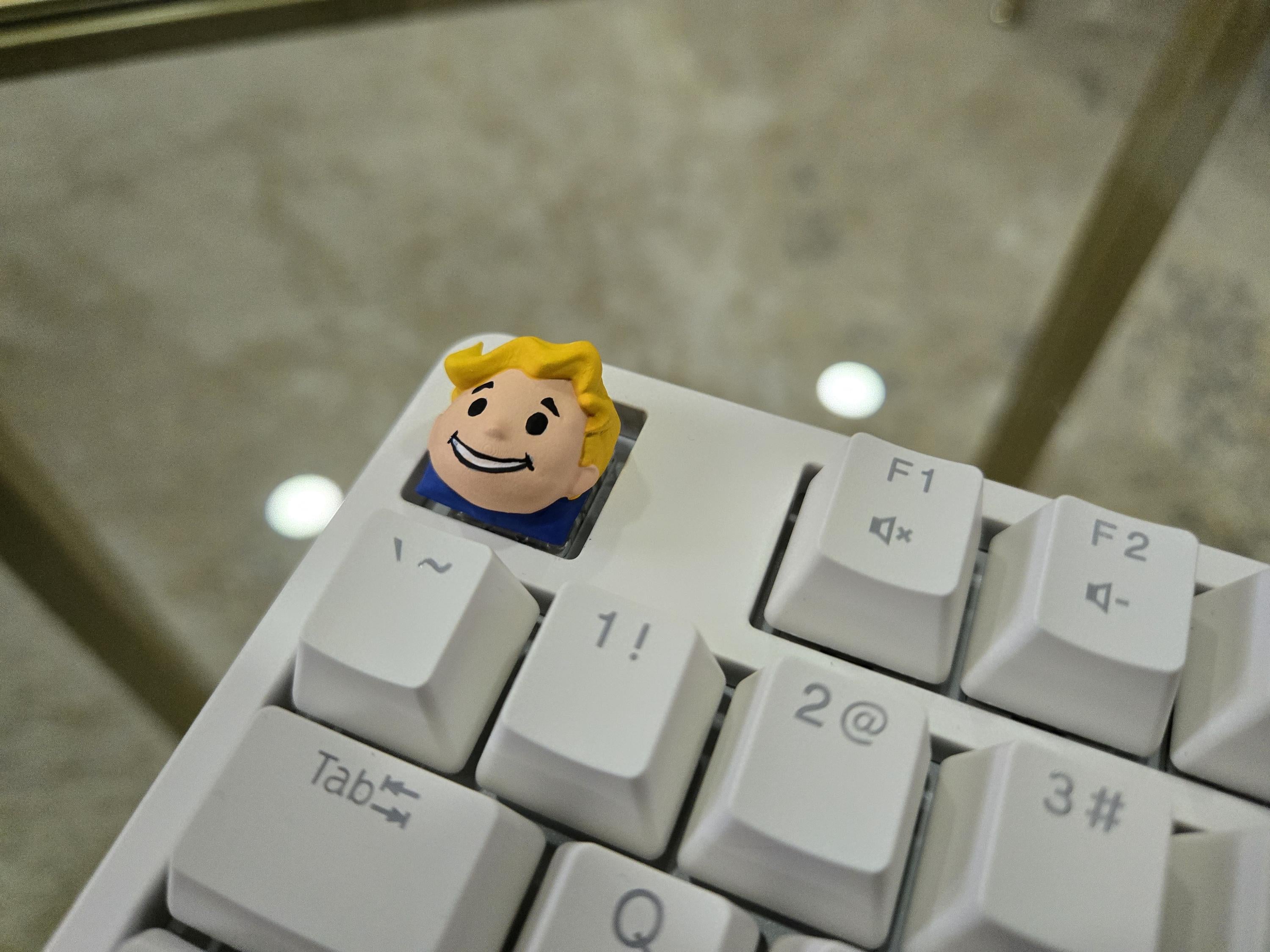 Hand-Painted Vault Boy Artisan Keycap for mechanical keyboard