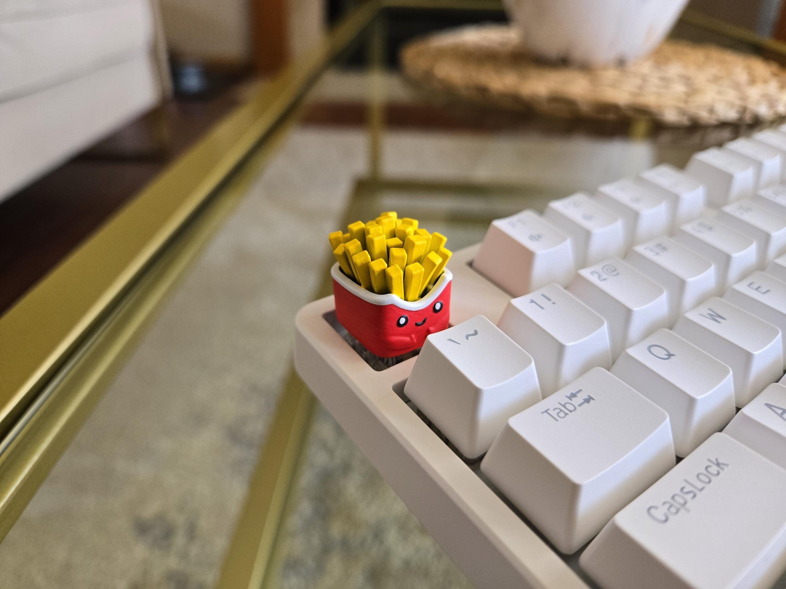 Hand-Painted Fries Food Artisan Keycap for mechanical keyboard
