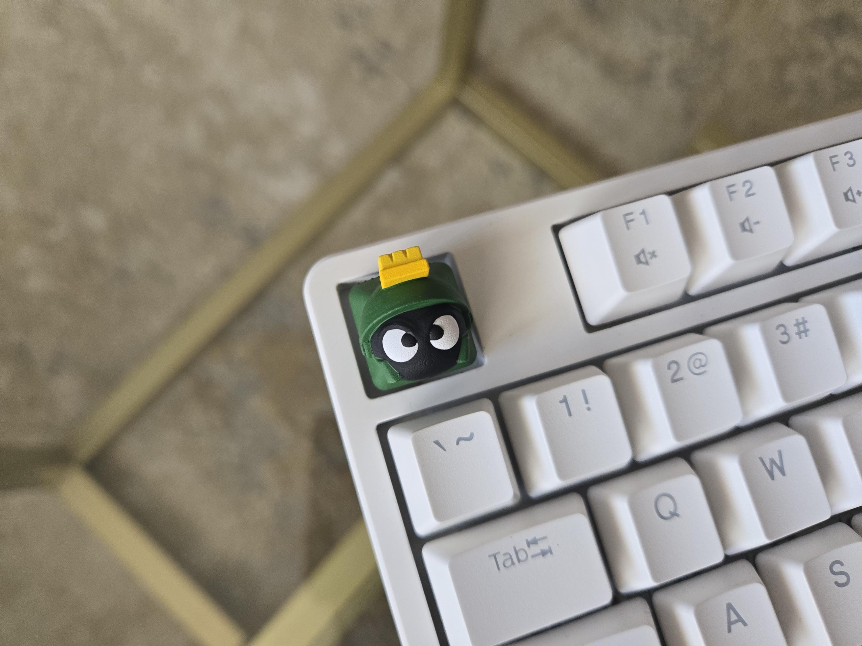 Hand-Painted Marvin the Martian Artisan Keycap for mechanical keyboard