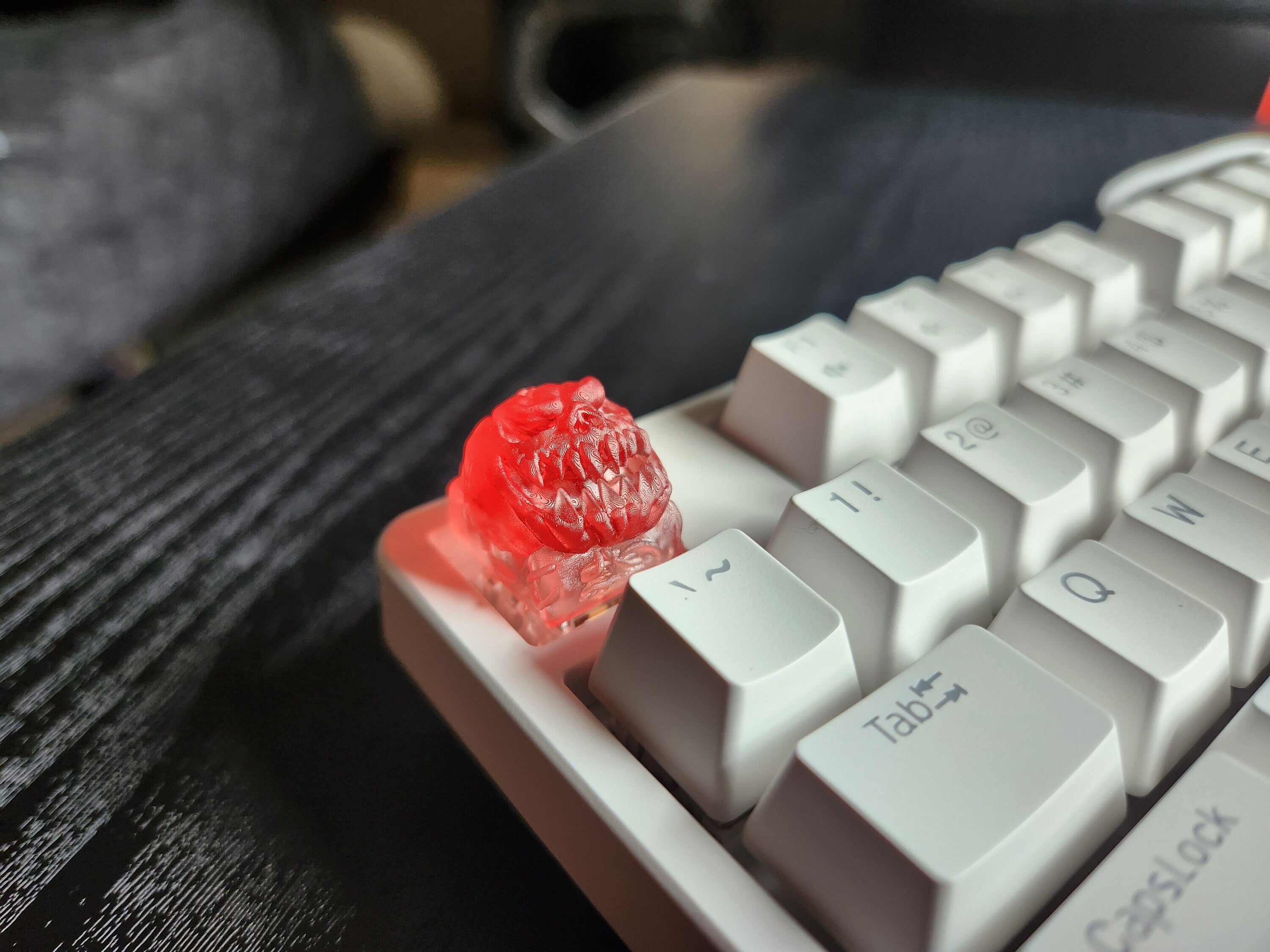 Clear Hollow Pumpkin Artisan Keycap for mechanical keyboard