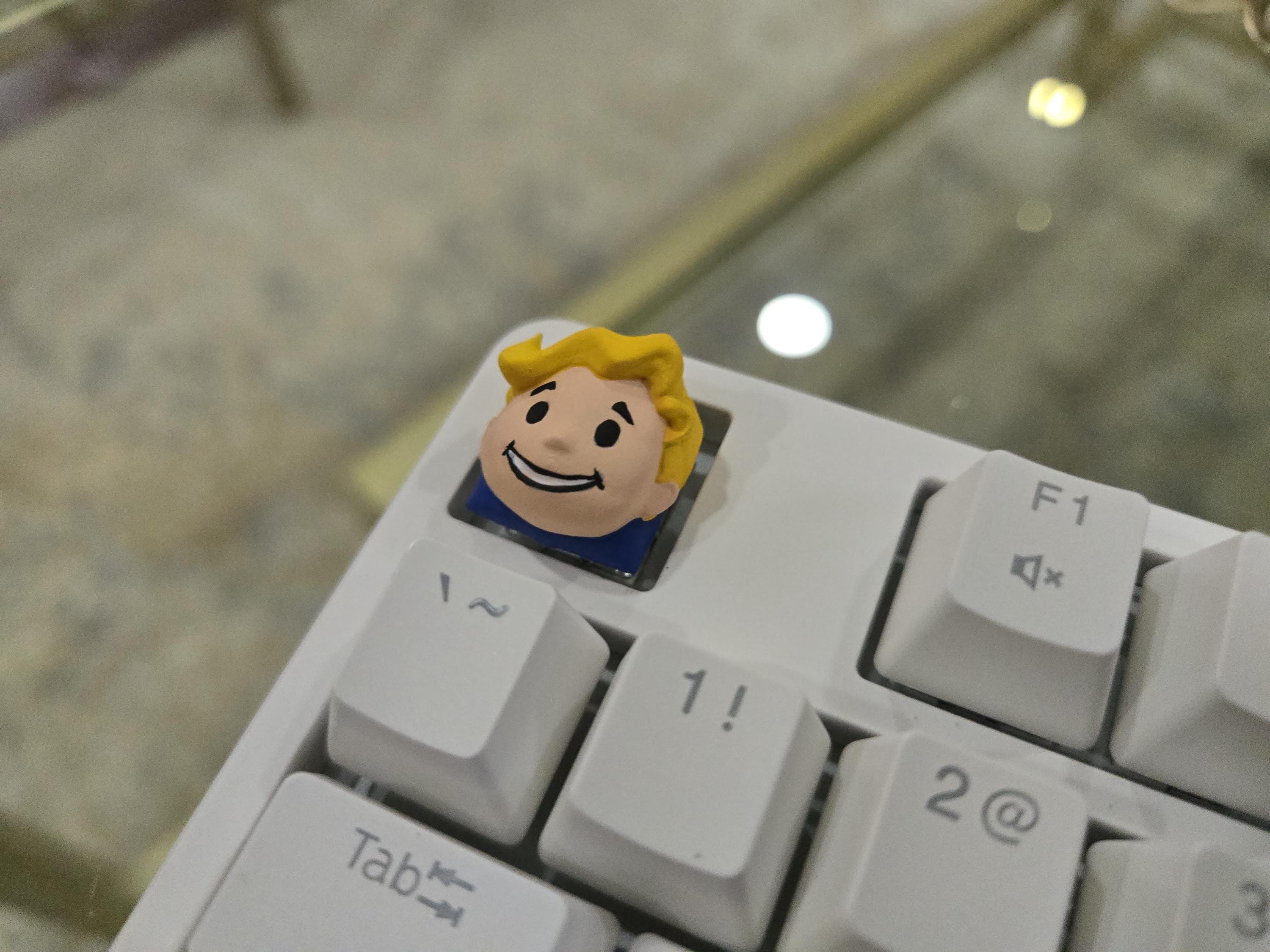 Hand-Painted Vault Boy Artisan Keycap for mechanical keyboard