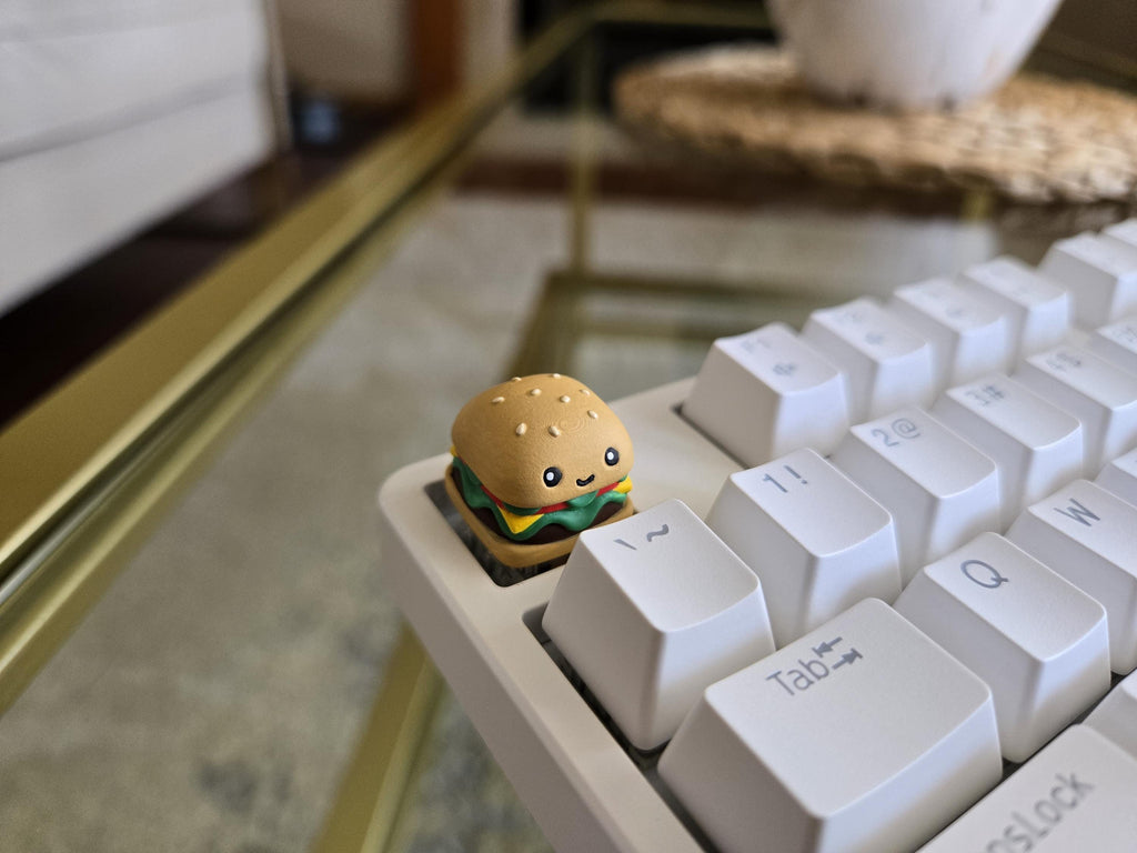 Hand-Painted Burger Food Artisan Keycap for mechanical keyboard