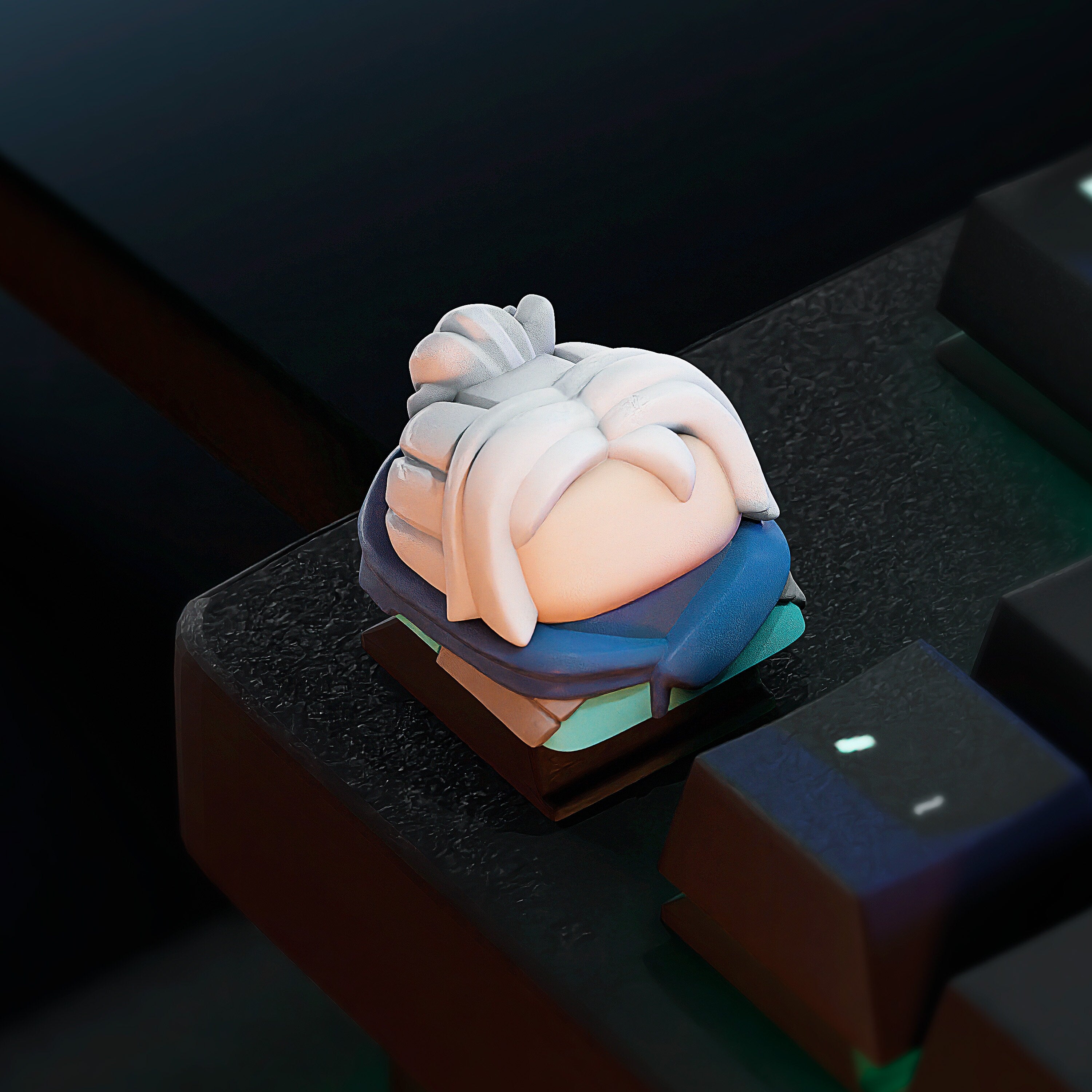 Hand-Painted Valorant Jett, Viper and Sova Artisan Keycaps for mechanical keyboard