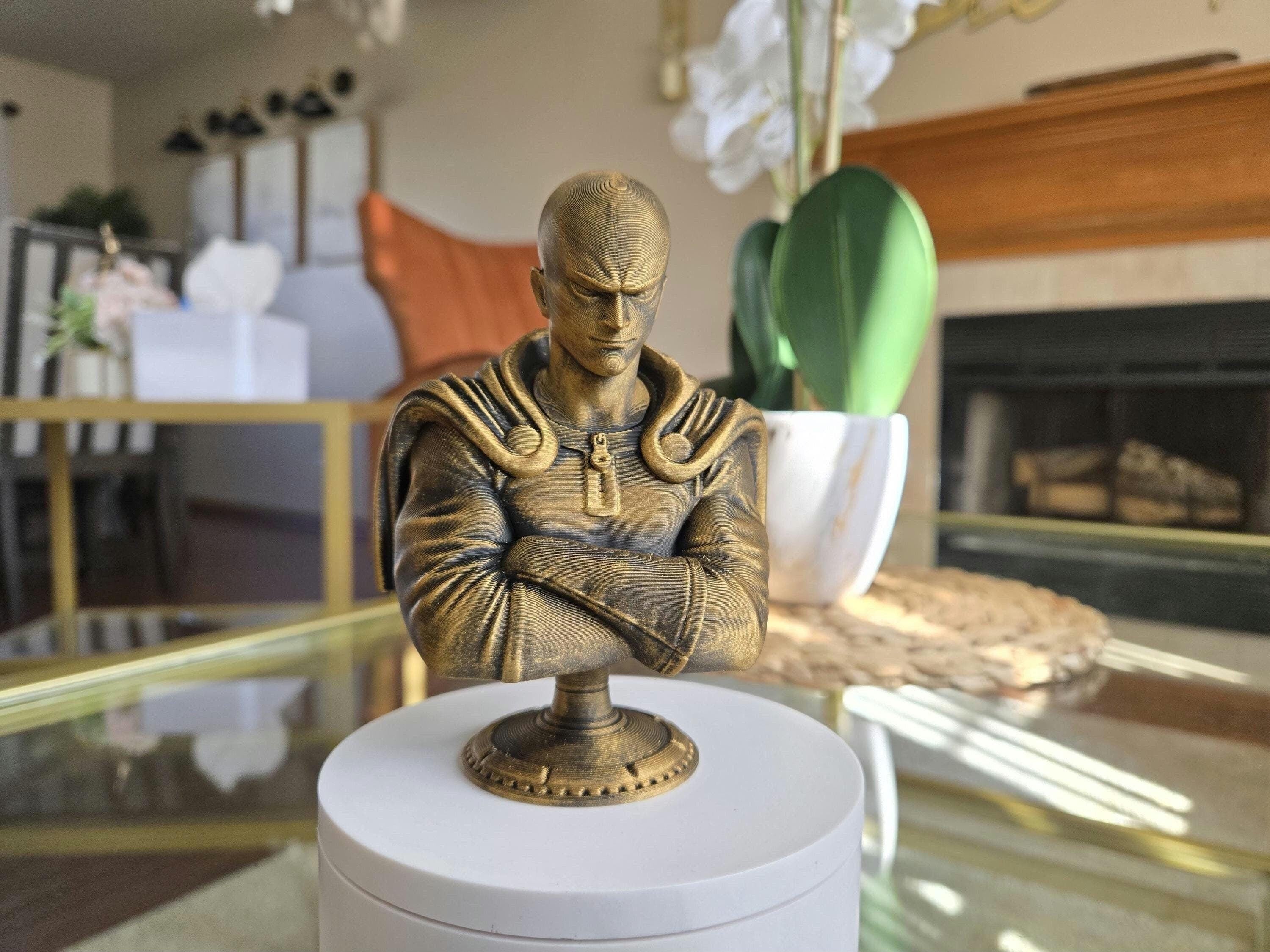 Hand-painted one punch anime bust collectible display figure