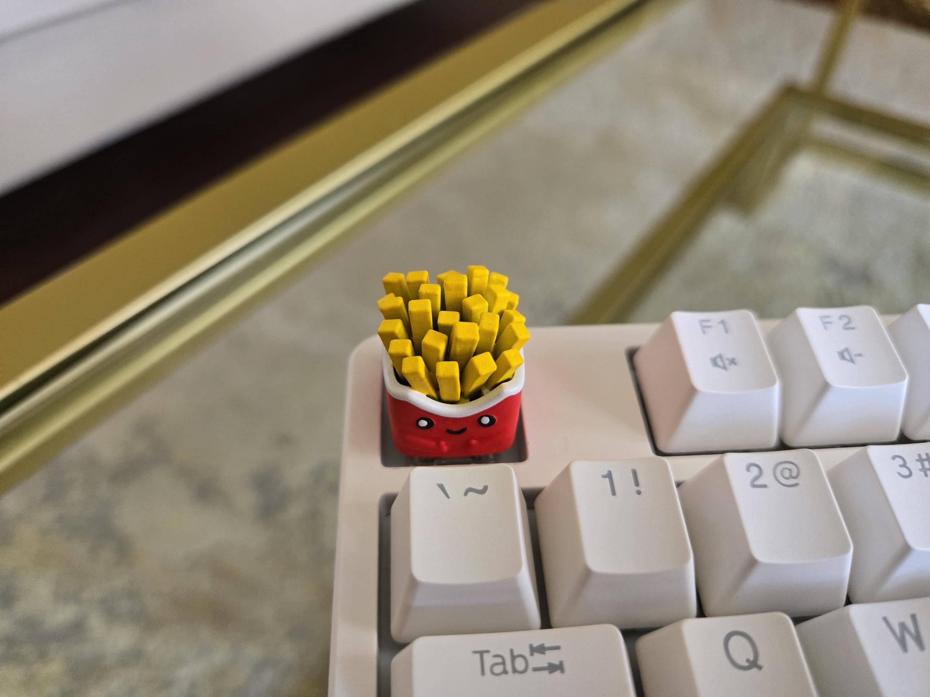 Hand-Painted Fries Food Artisan Keycap for mechanical keyboard