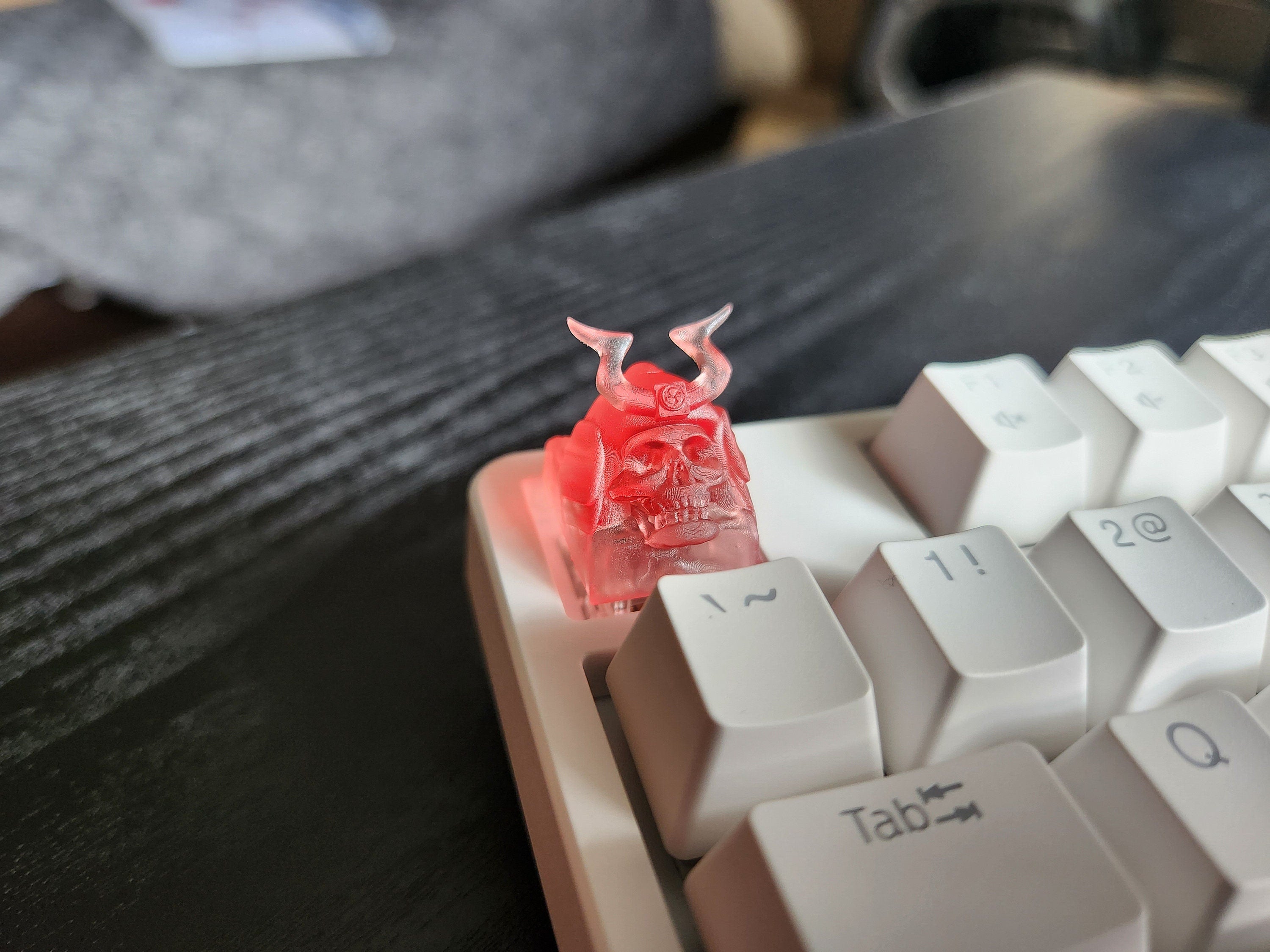 Clear Skeleton Samurai Artisan Keycap for mechanical keyboard