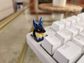 Hand-painted blue fighter-inspired artisan keycap