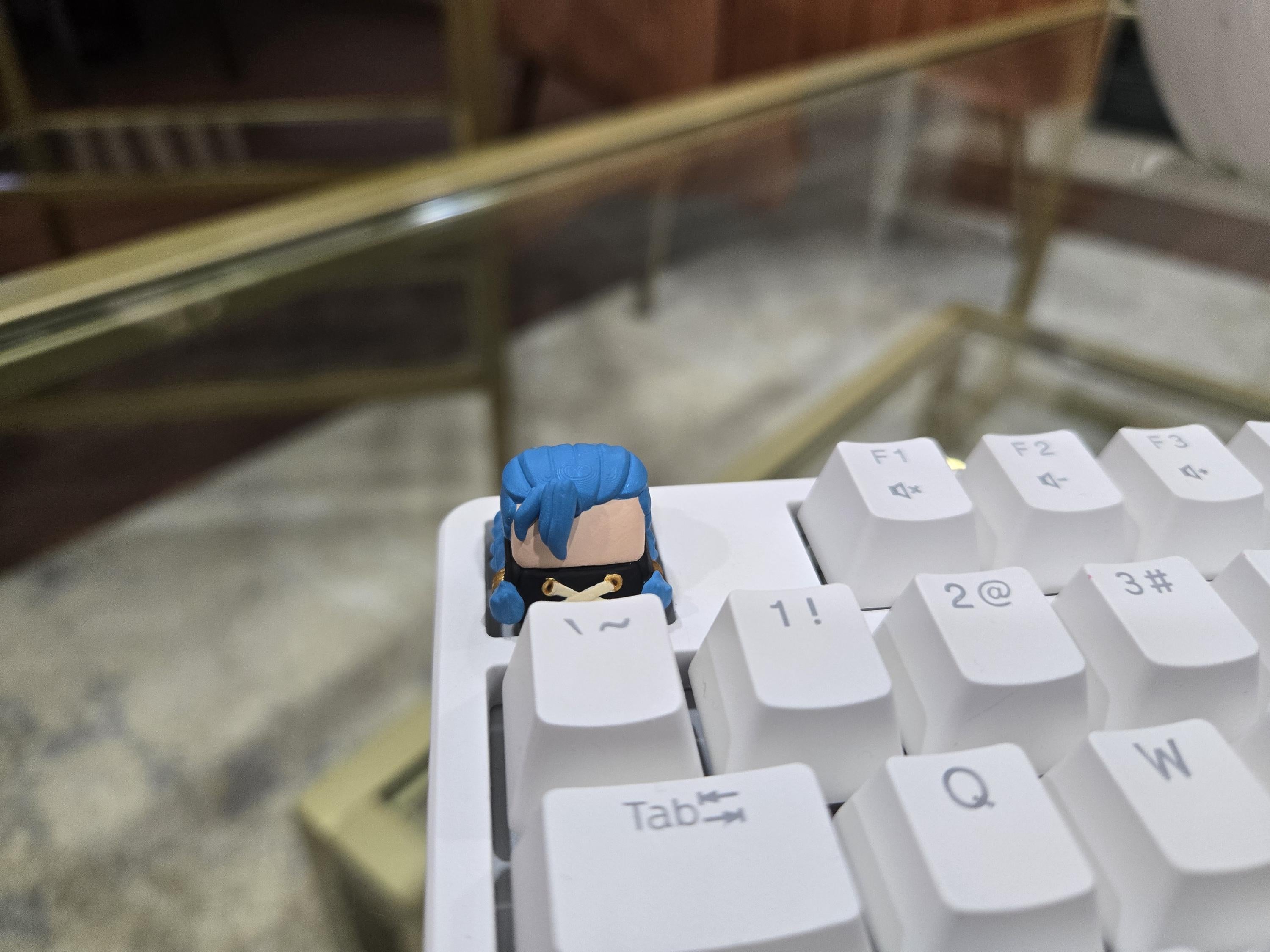 Hand-Painted Arcane Jinx Artisan Keycap for mechanical keyboard
