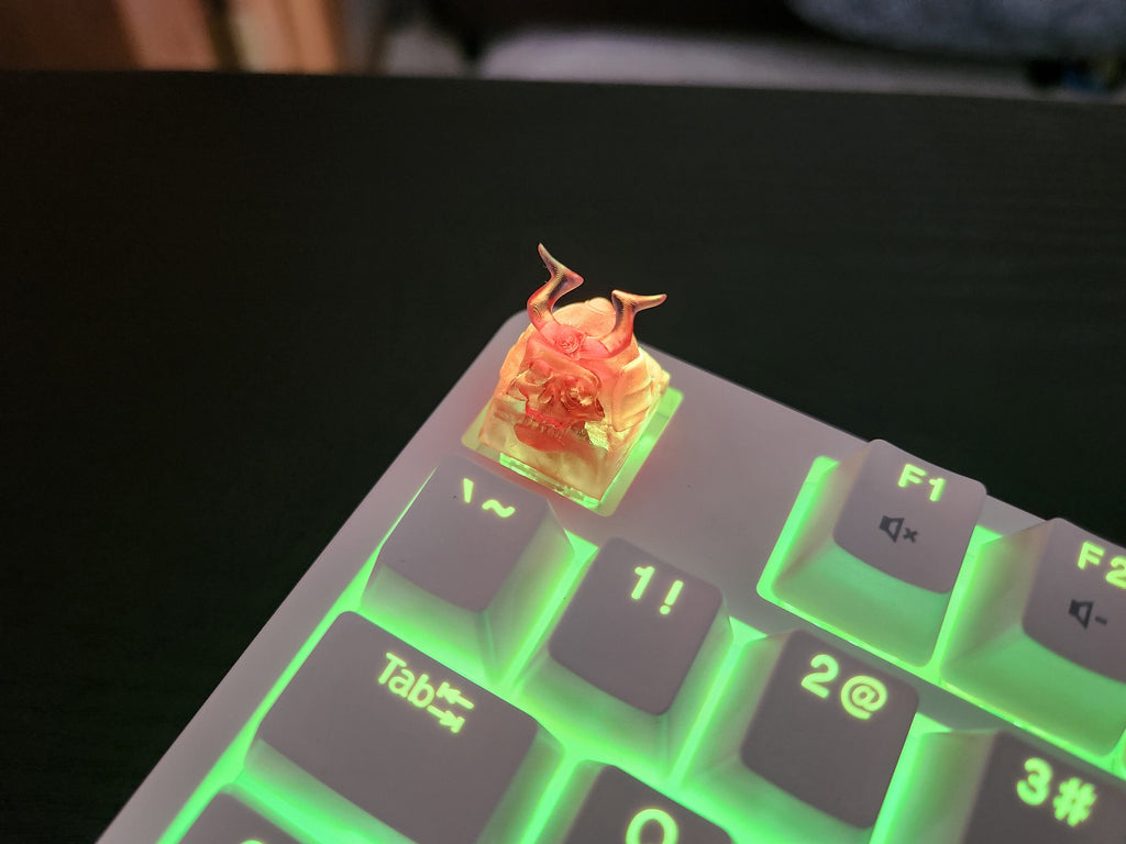 Clear Skeleton Samurai Artisan Keycap for mechanical keyboard