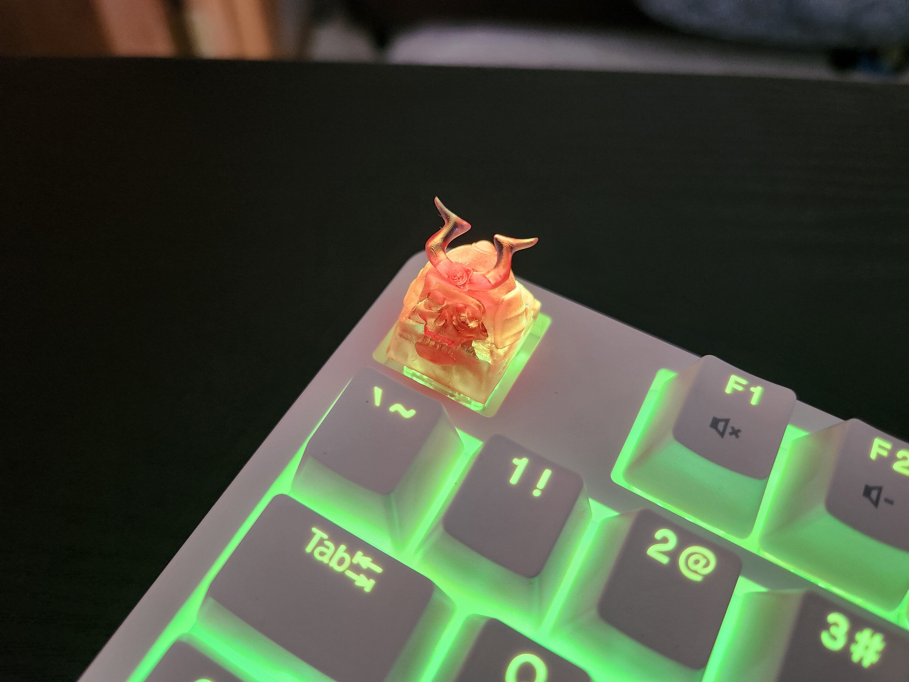 Clear Skeleton Samurai Artisan Keycap for mechanical keyboard