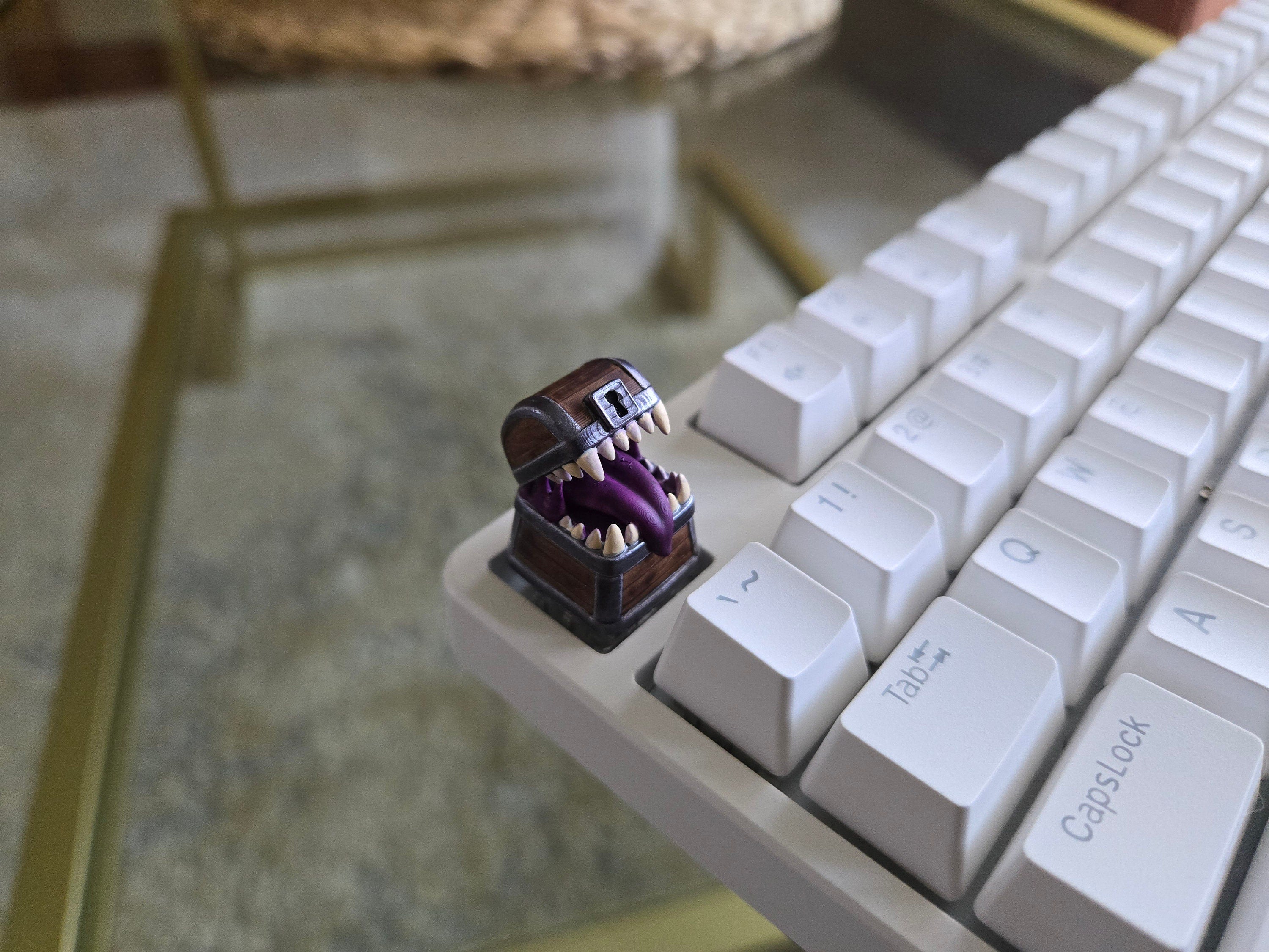 Hand-Painted Mimic Chest Artisan Keycap for mechanical keyboard