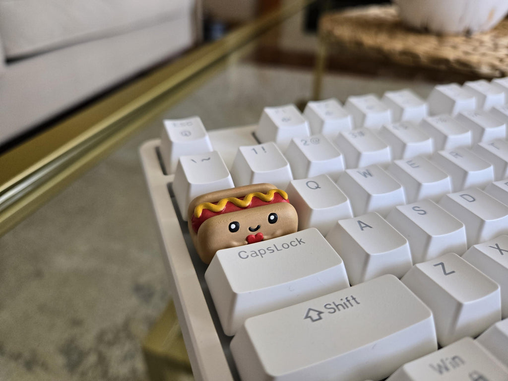 Hand-Painted Hotdog Food Artisan Keycap for mechanical keyboard