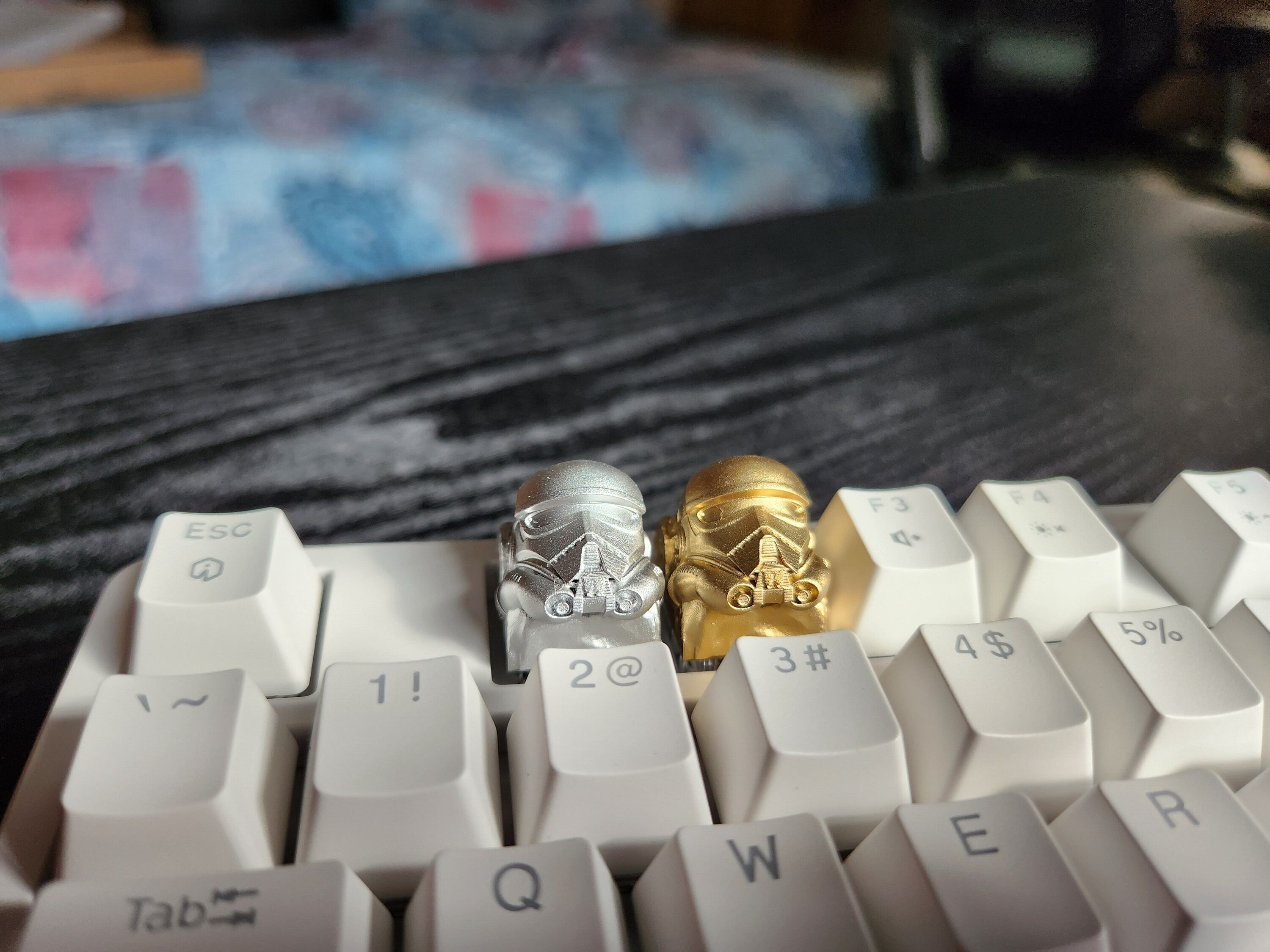 Hand-Painted Trooper Metallic Artisan Keycap for mechanical keyboard