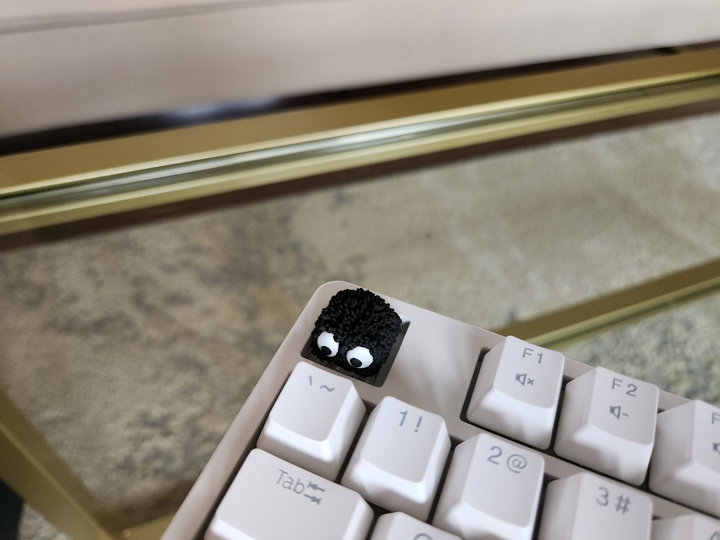 Hand-Painted Soot Sprite Artisan Keycap for mechanical keyboard