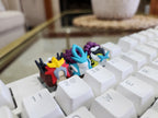 Hand-Painted Pokemon Legendary Entei, Suicune, Raikou Artisan Keycap for mechanical keyboard