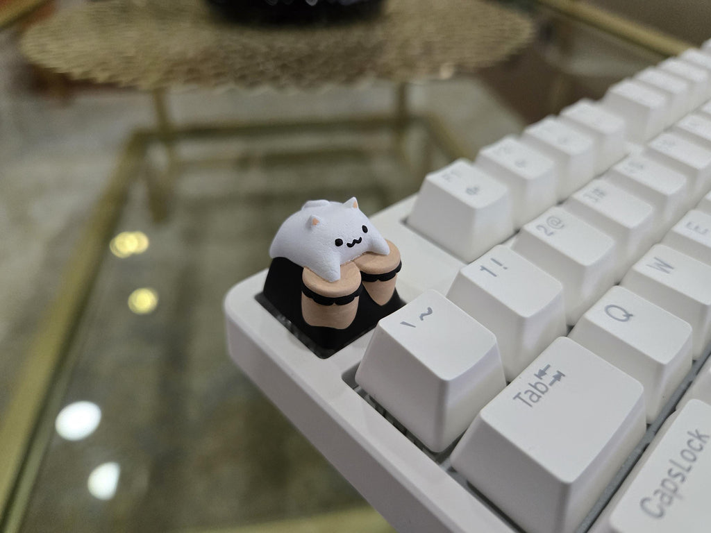 Hand-Painted Bongo Cat Artisan Keycap for mechanical keyboard