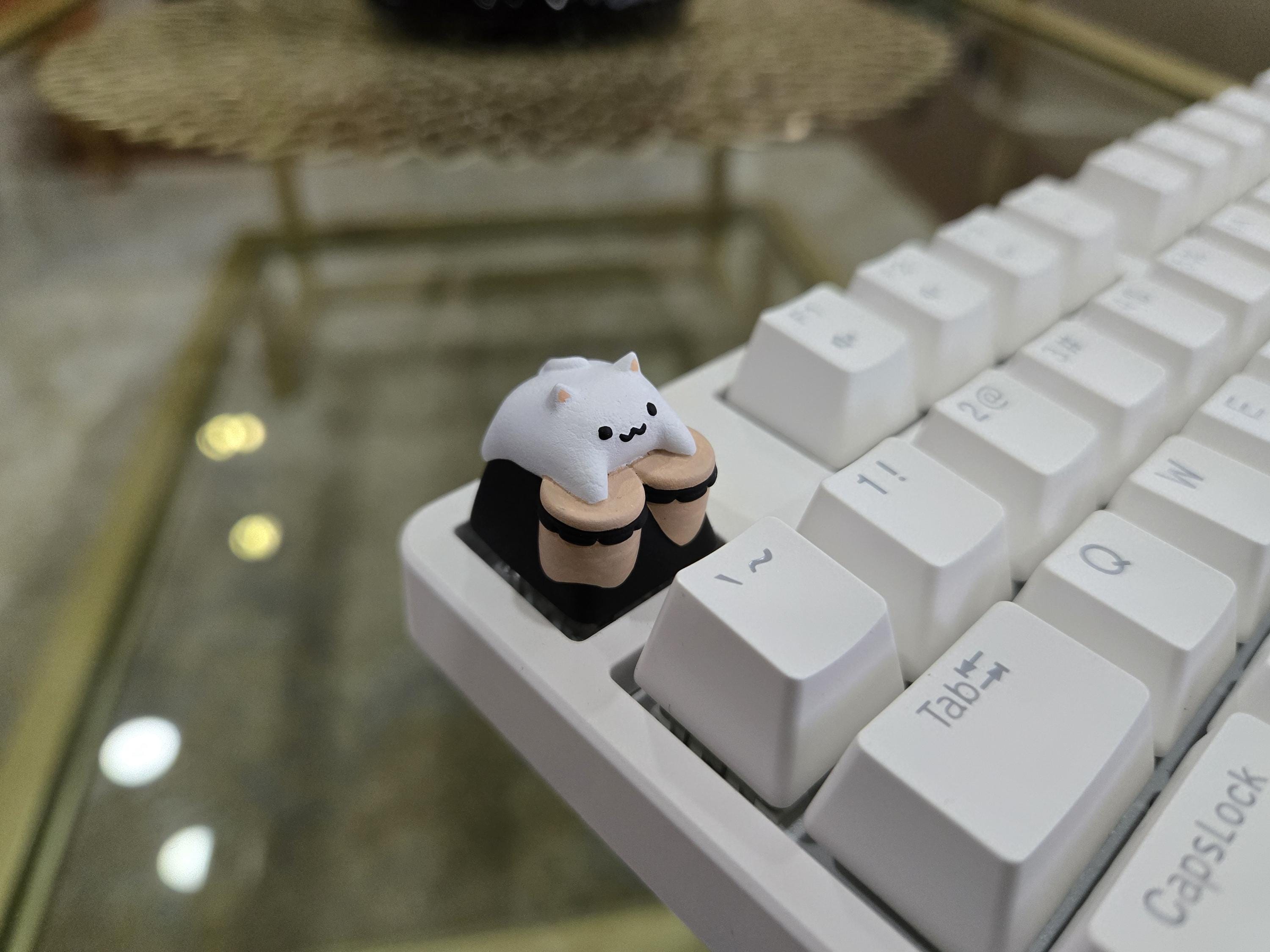 Hand-Painted Bongo Cat Artisan Keycap for mechanical keyboard