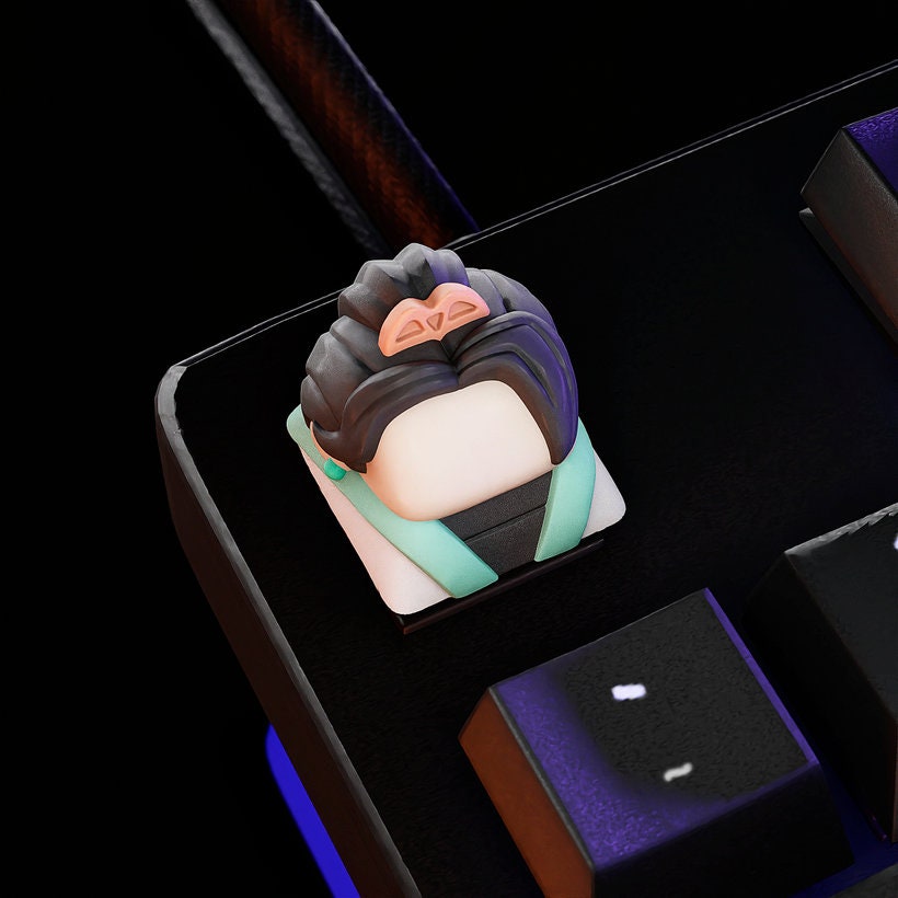 Hand-Painted Valorant Sage, Omen and Killjoy Artisan Keycap for mechanical keyboard