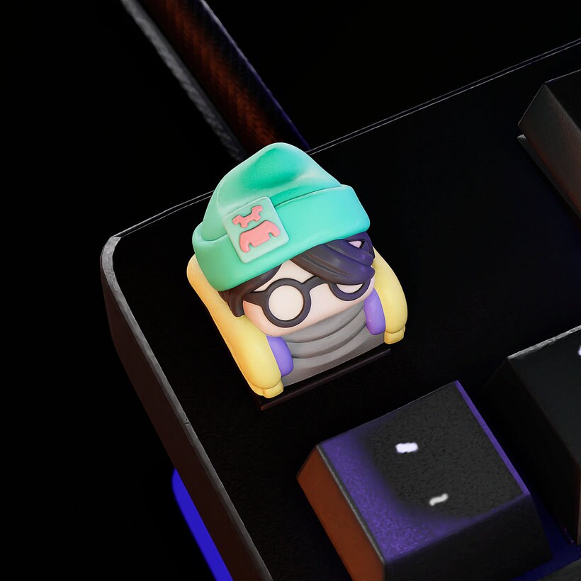 Hand-Painted Valorant Sage, Omen and Killjoy Artisan Keycap for mechanical keyboard
