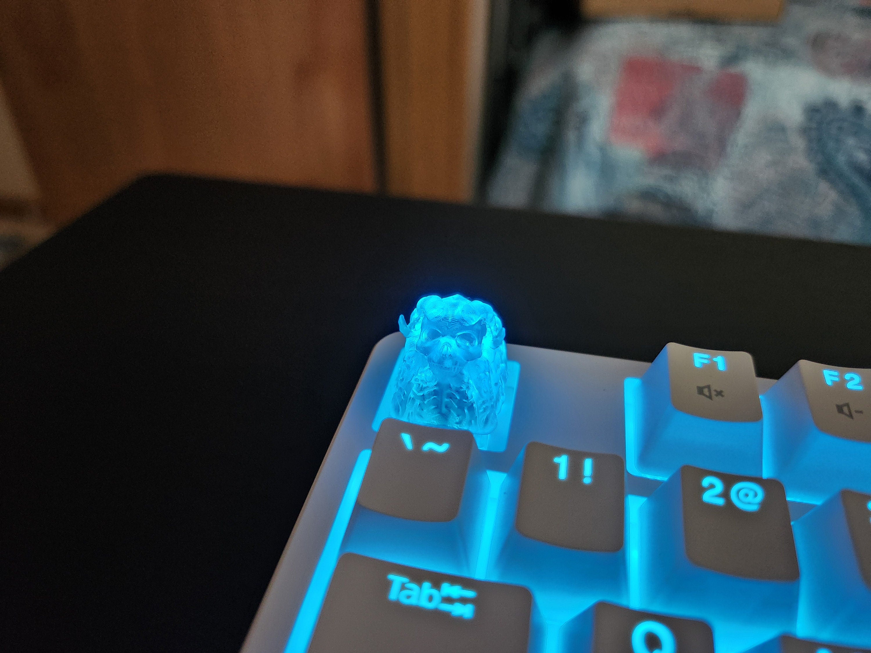 Clear Demon Skull Artisan Keycap for mechanical keyboard