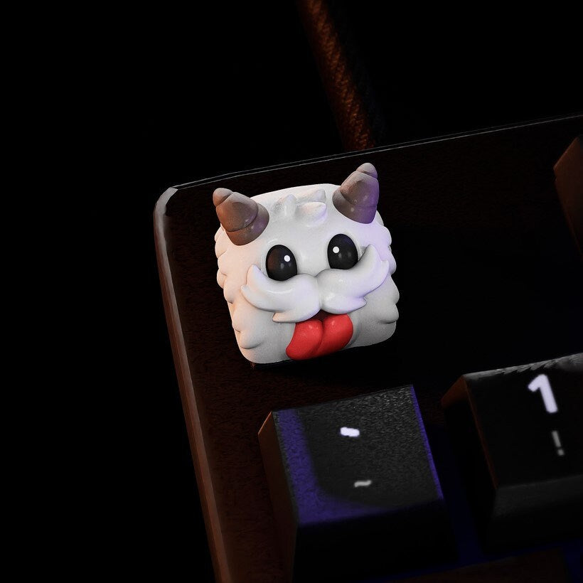 Hand-Painted Poro Artisan Keycaps for mechanical keyboard