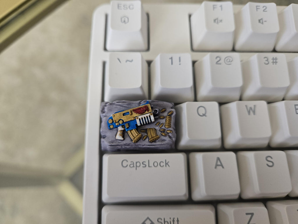 Hand-Painted Marine Rivet Gun Artisan Keycap for mechanical keyboard