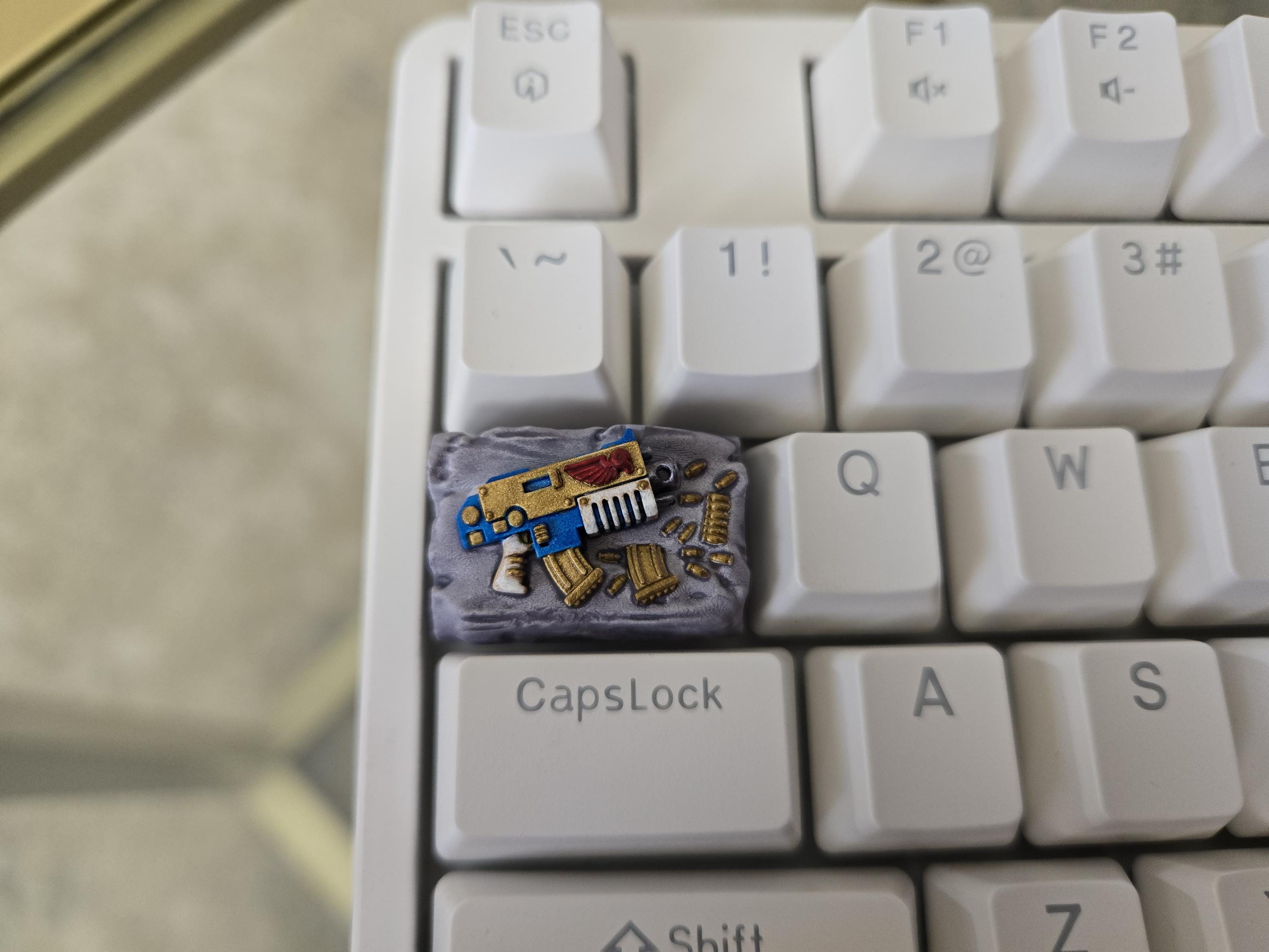 Hand-Painted Marine Rivet Gun Artisan Keycap for mechanical keyboard