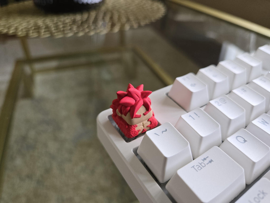 Hand-Painted Anime SSJ 4 Artisan Keycap for mechanical keyboard