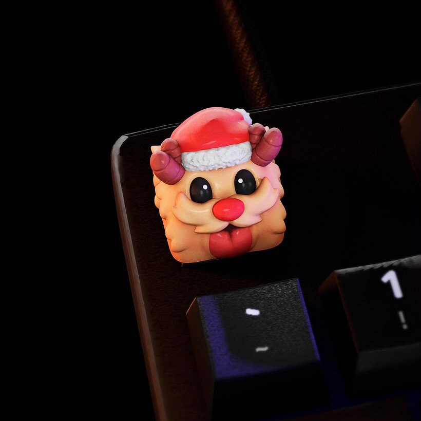 Hand-Painted Poro Artisan Keycaps for mechanical keyboard