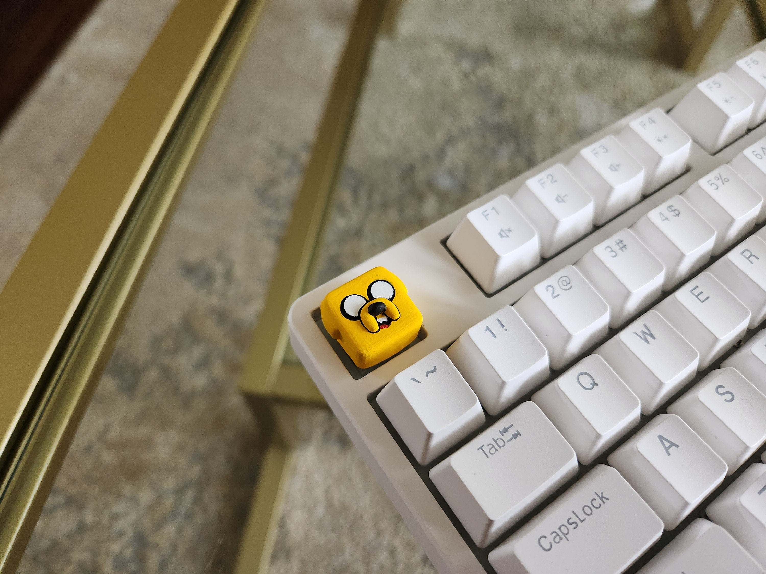 Hand-Painted Adventure Time Jake Artisan Keycap for mechanical keyboard