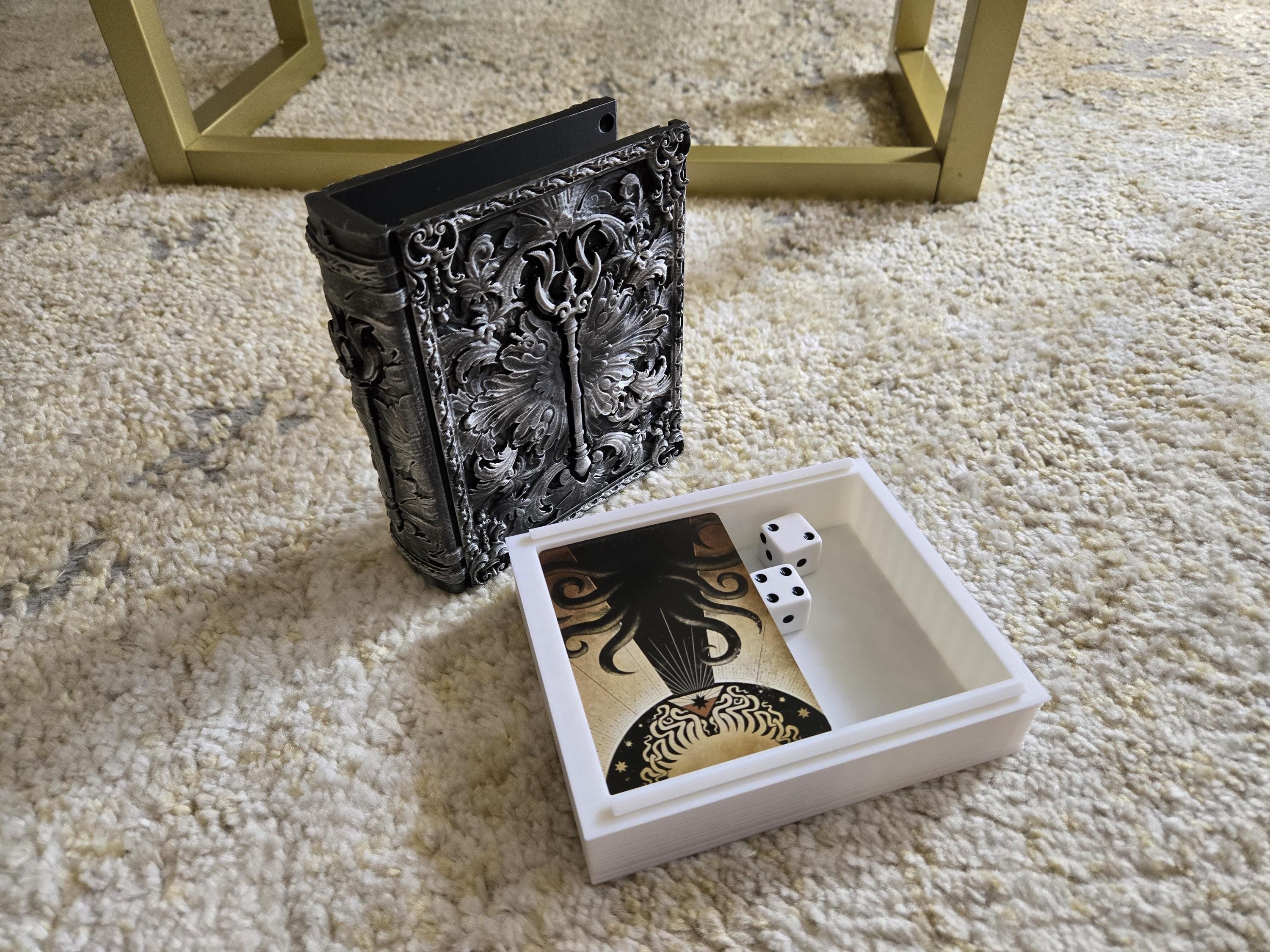 Sorcerer Tome Tabletop tabletop card dice and miniature storage case