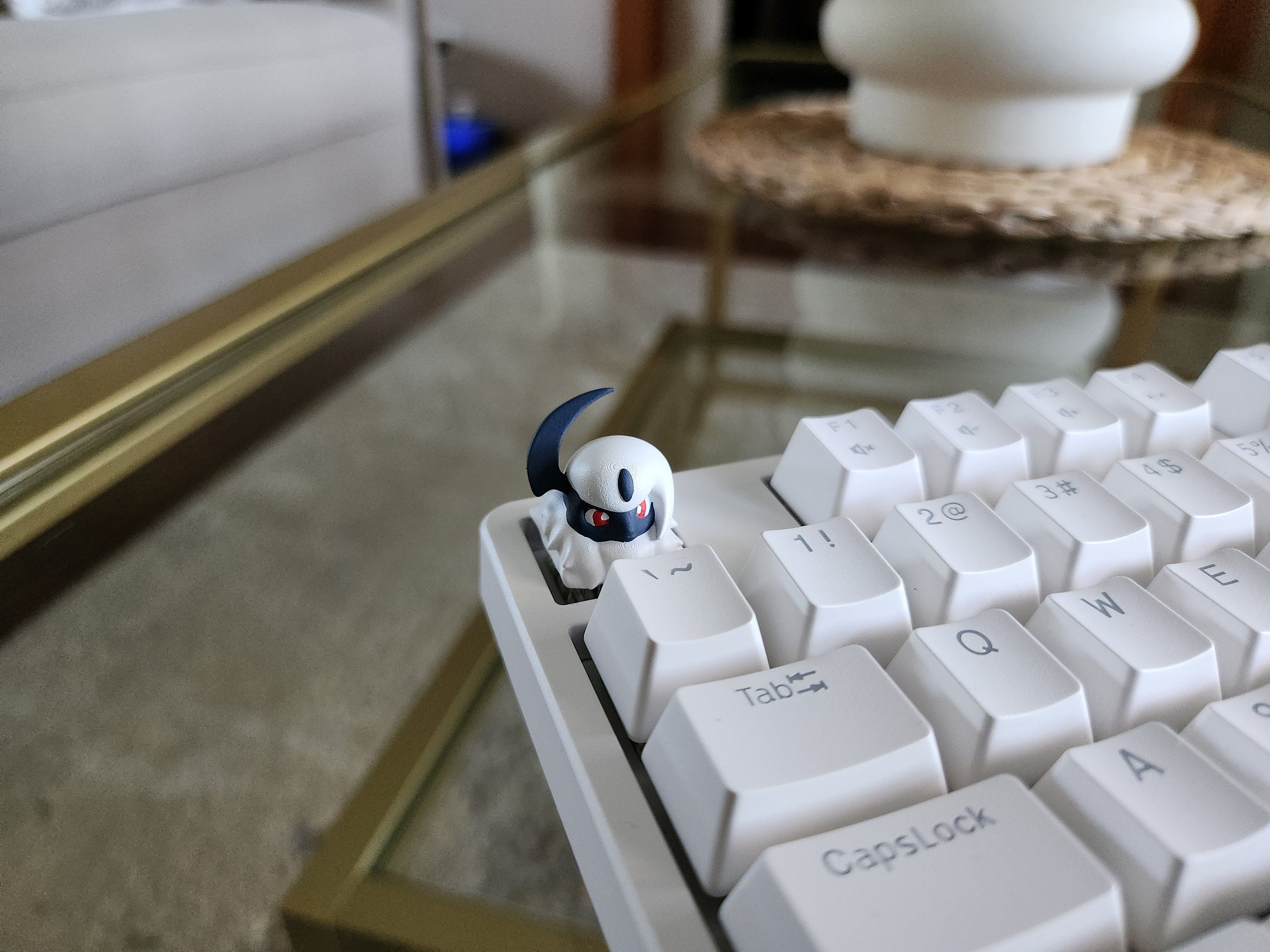 Hand-Painted Anime Absol Artisan Keycap for mechanical keyboard