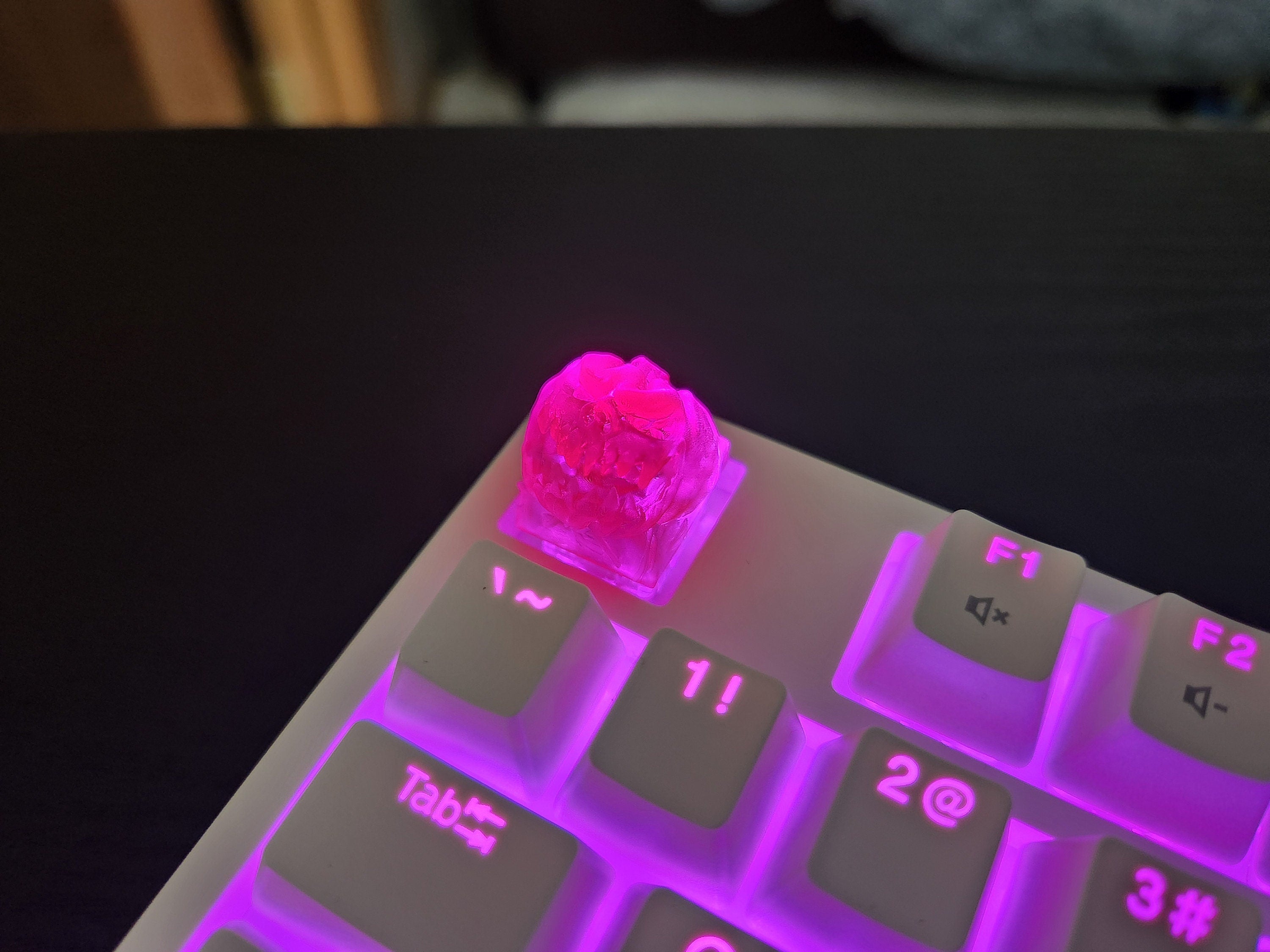Clear Hollow Pumpkin Artisan Keycap for mechanical keyboard