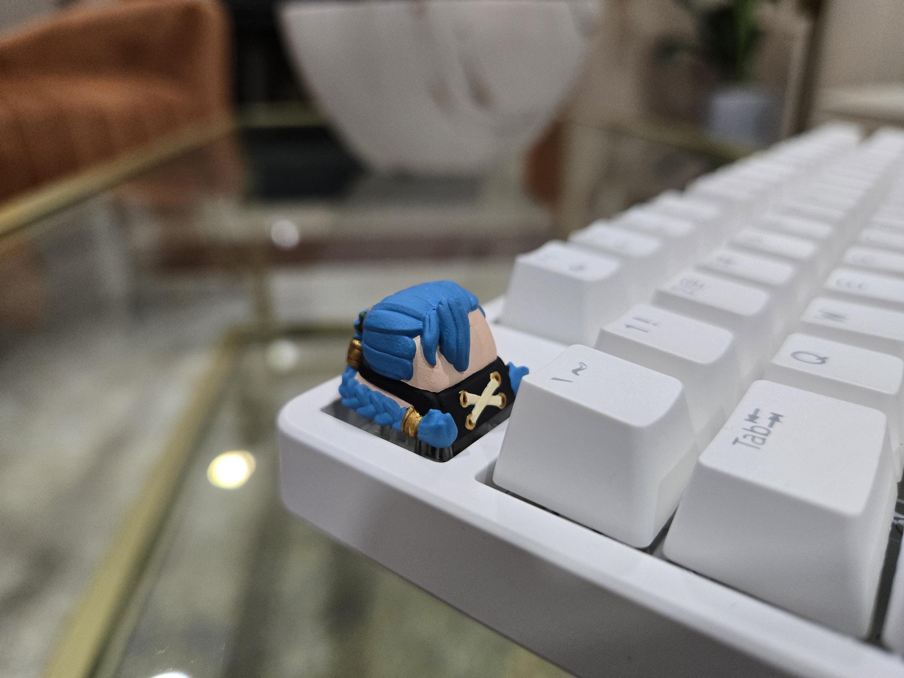 Hand-Painted Arcane Jinx Artisan Keycap for mechanical keyboard