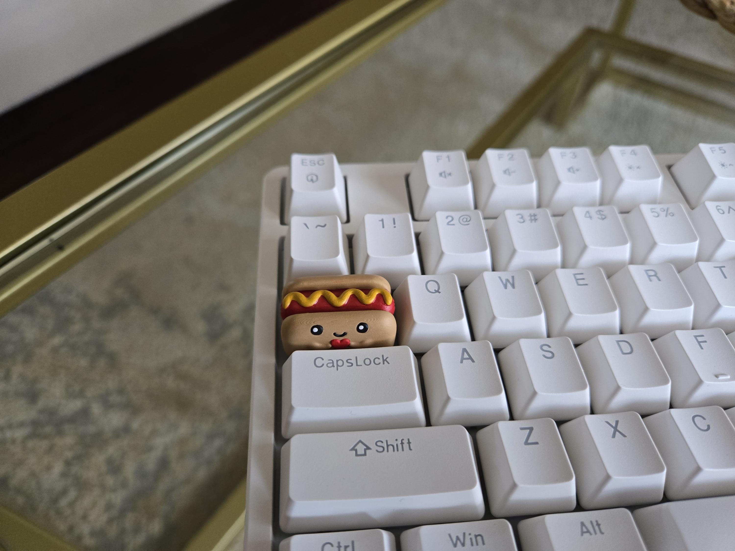Hand-Painted Hotdog Food Artisan Keycap for mechanical keyboard