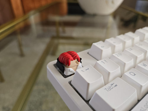 Crimson Captain Keycap – hand painted artisan keycap for mechanical keyboard – view 2