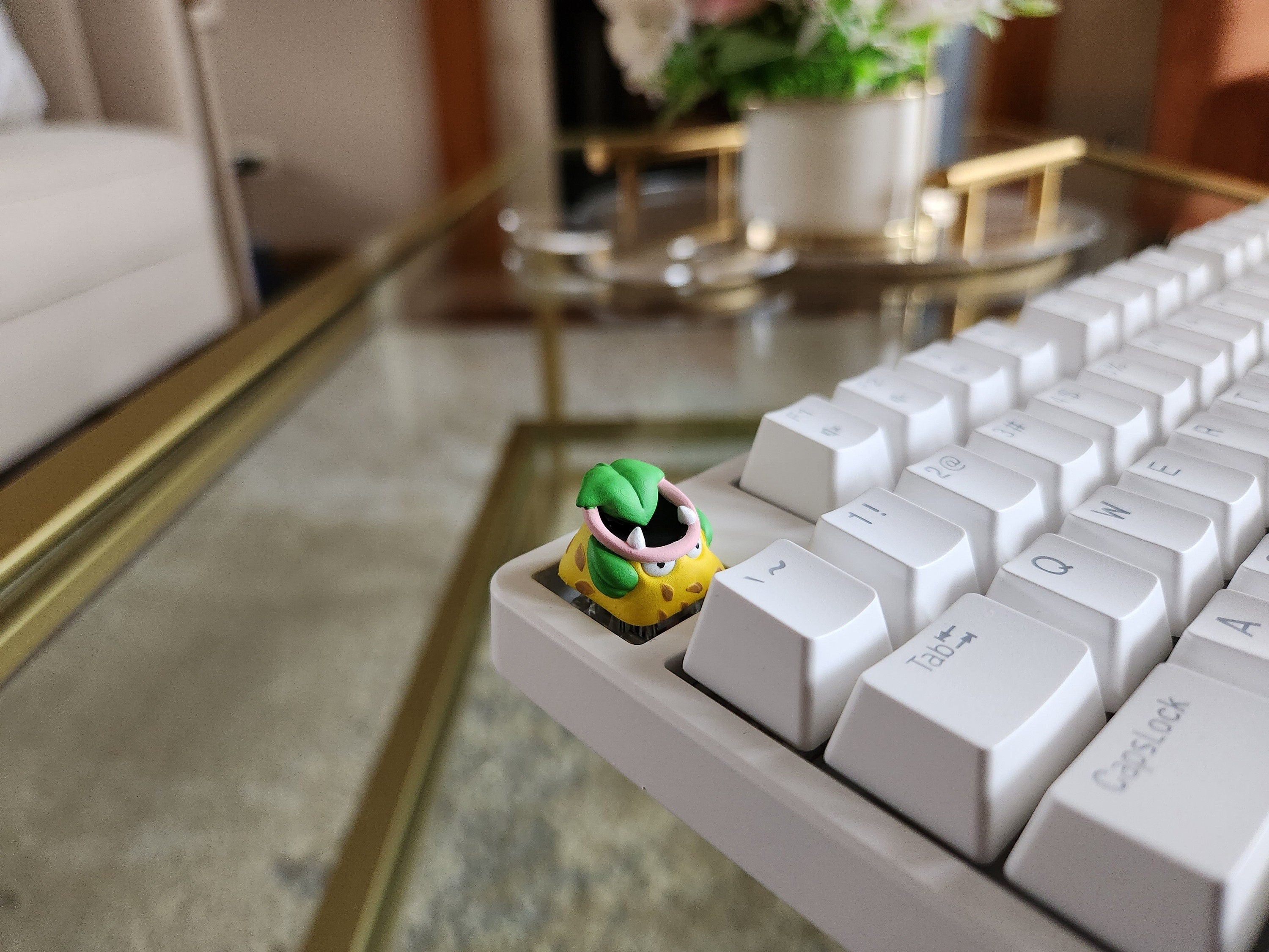 Hand-Painted Anime Victreebel Artisan Keycap for mechanical keyboard